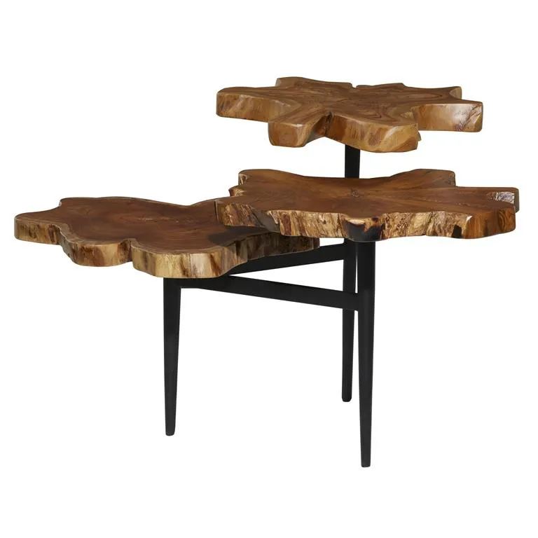 Teak Triple-Tiered Table