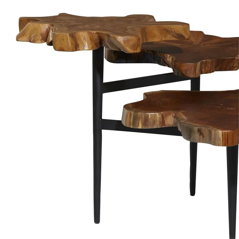 Teak Triple-Tiered Table