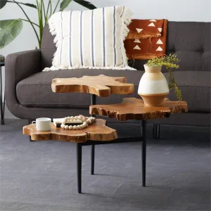 Teak Triple-Tiered Table