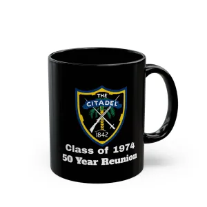 The Citadel, Citadel Shield, Class of 1974 50 Year Reunion, 11/15 Oz Black Mug