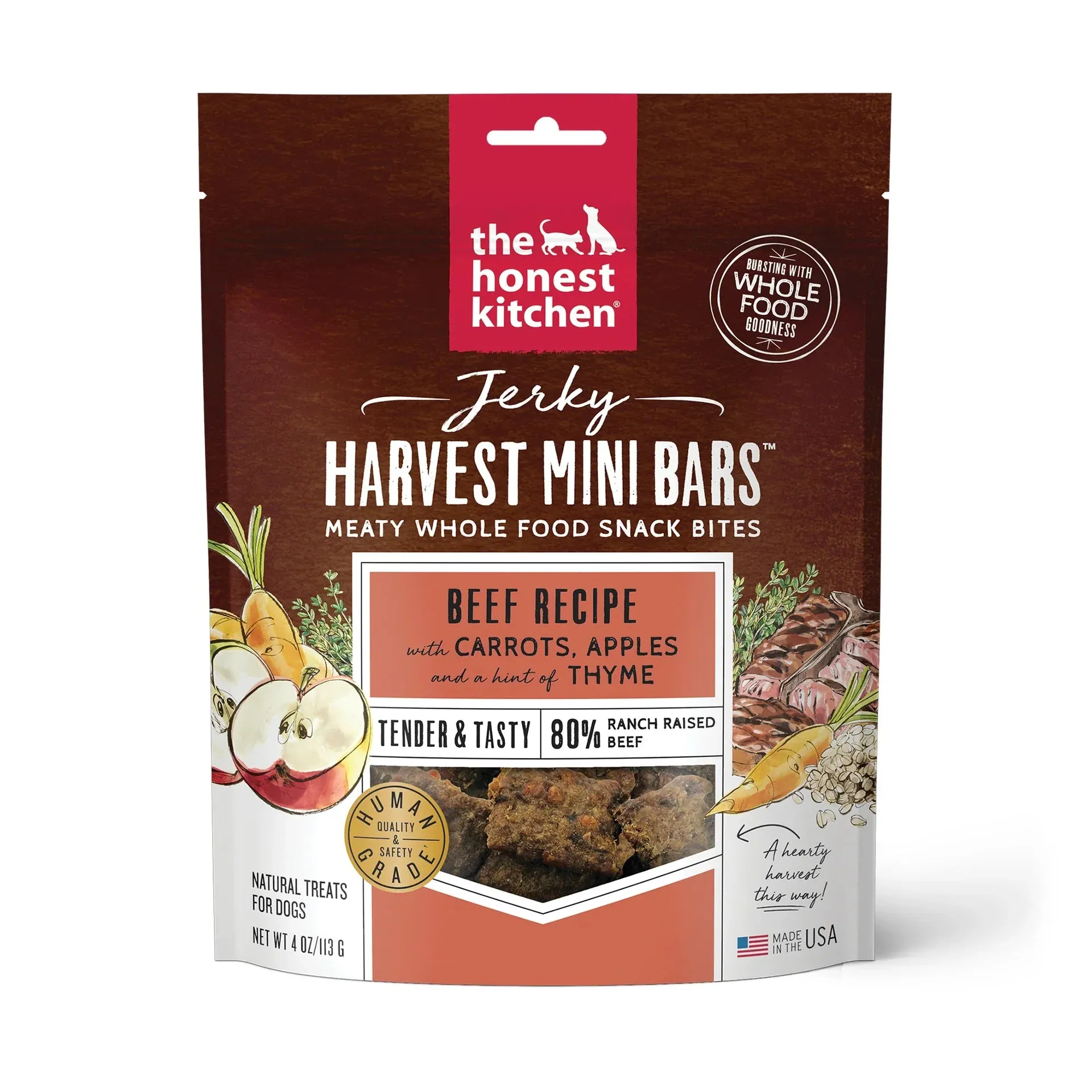 The Honest Kitchen Dog Jerky Harvest Mini Bars