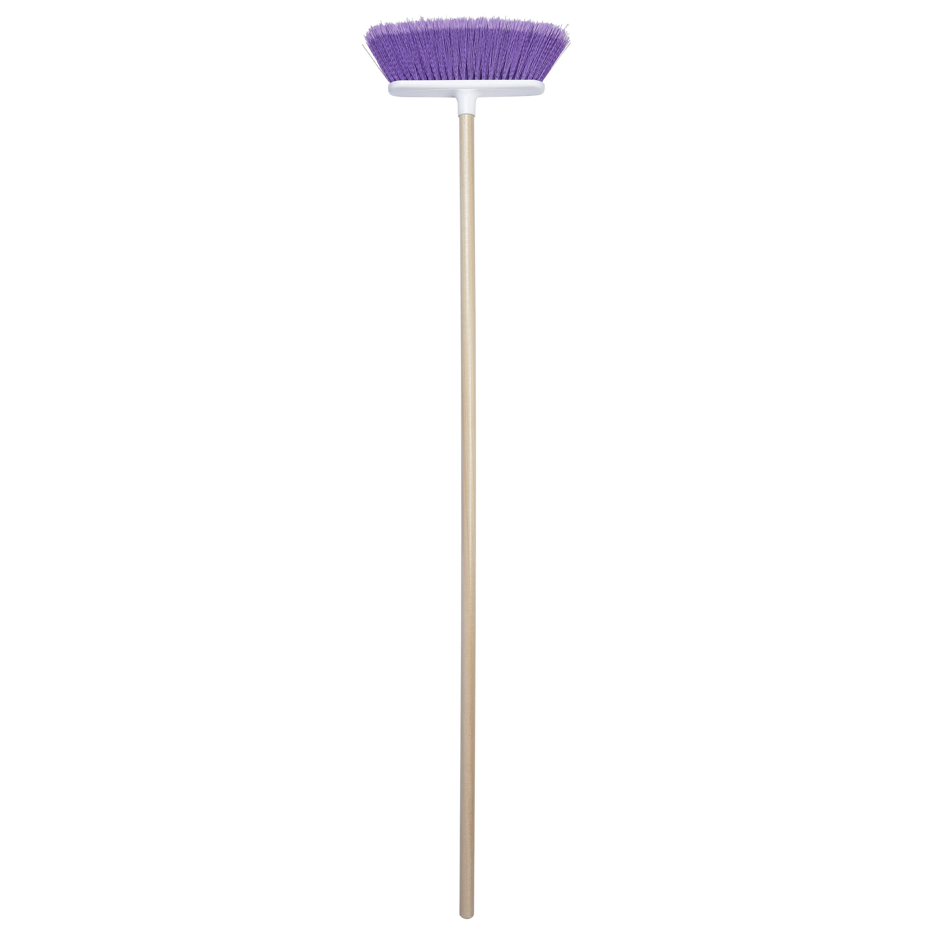 The Original Soft Sweep Magnetic Action Violet Broom with Natural Finish Wood Handles