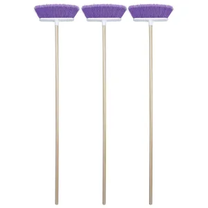 The Original Soft Sweep Magnetic Action Violet Broom with Natural Finish Wood Handles