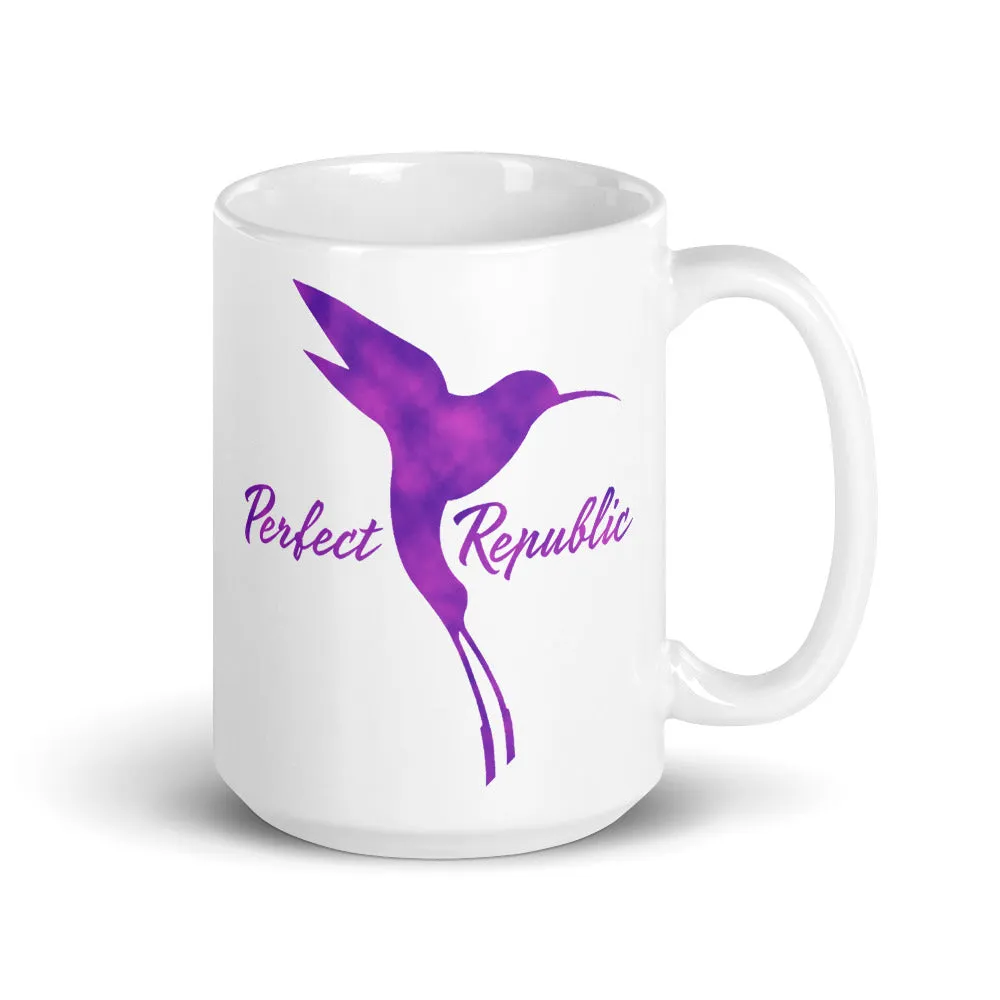 The Perfect Republic Hummingbird Mug (Purple-Clouds Edition)