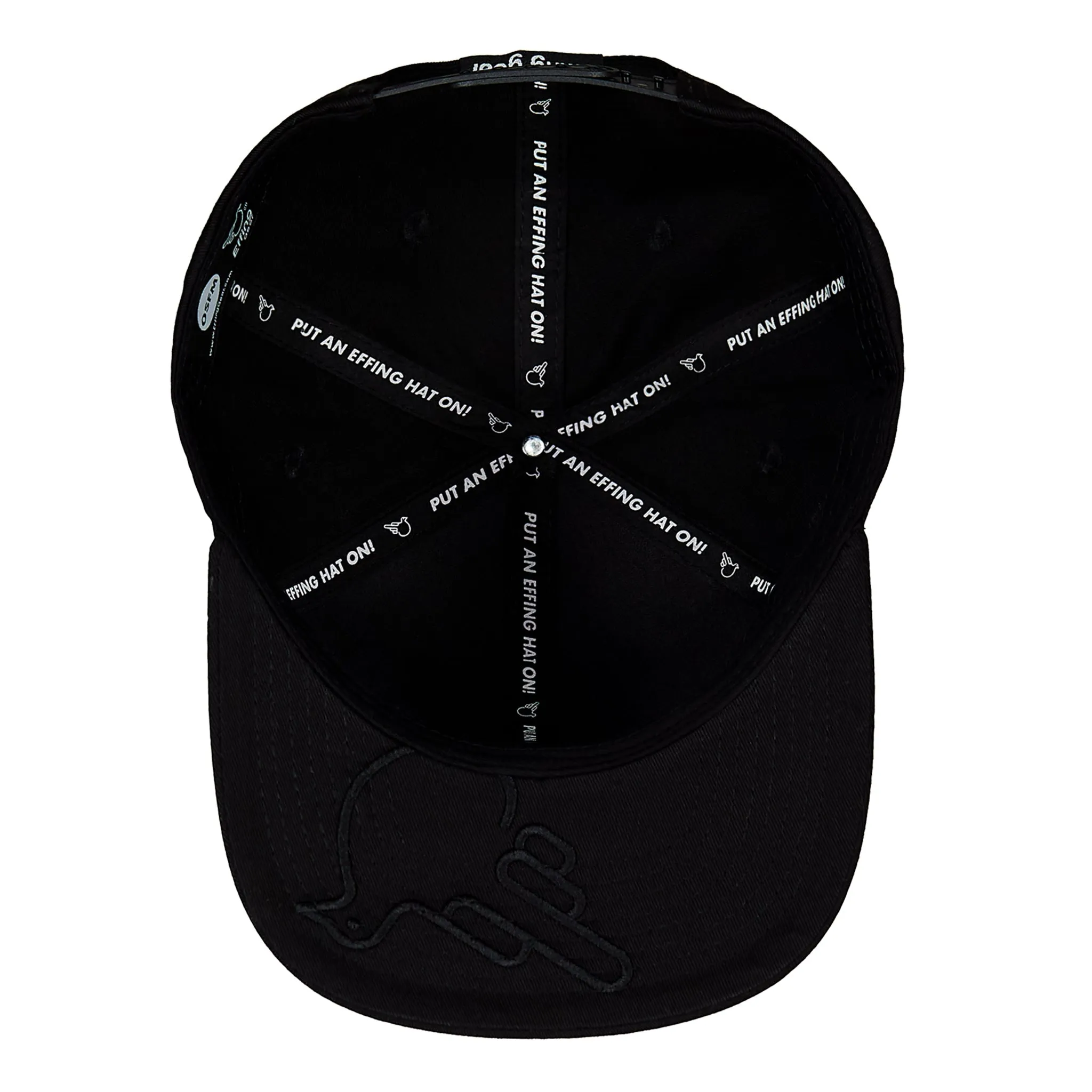 The Snowbird Black and White Flat Bill SnapBack