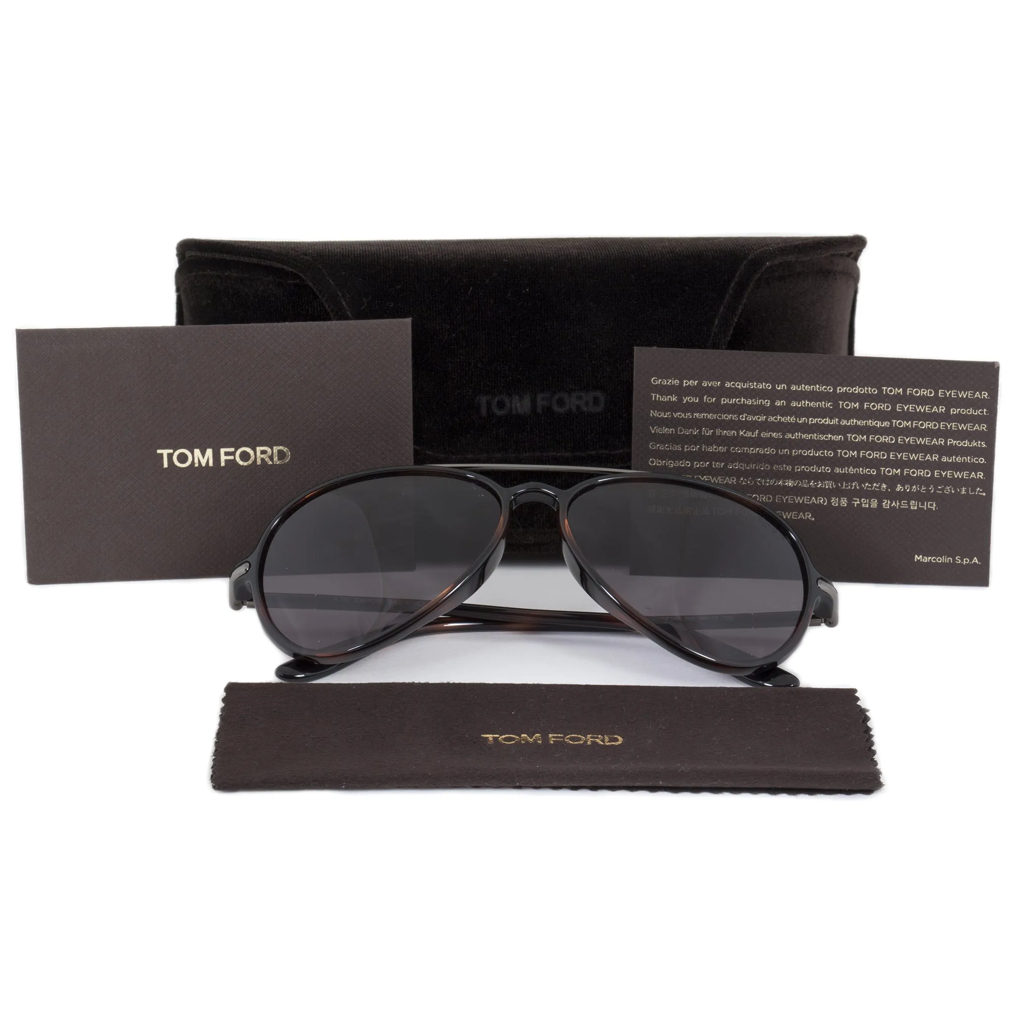 Tom Ford Ramone Men?s Aviator Sunglasses FT0149 54A 58 | Black Havana and Rhodium Frame | Dark Grey Lens