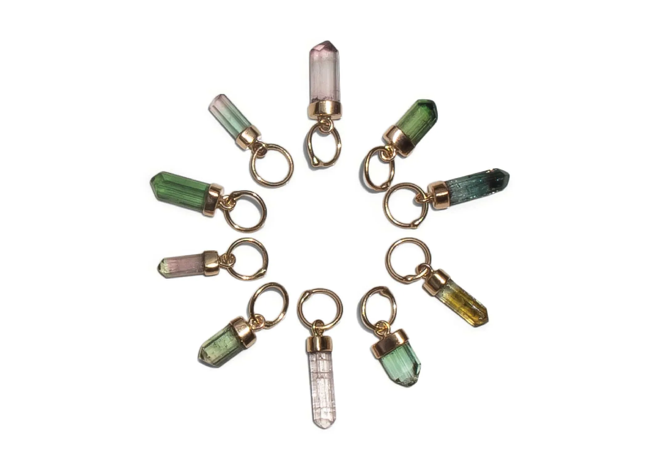 Tourmaline Crystal Charms