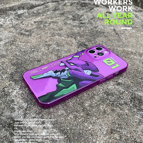 Transparent Eva01 Case For iPhone