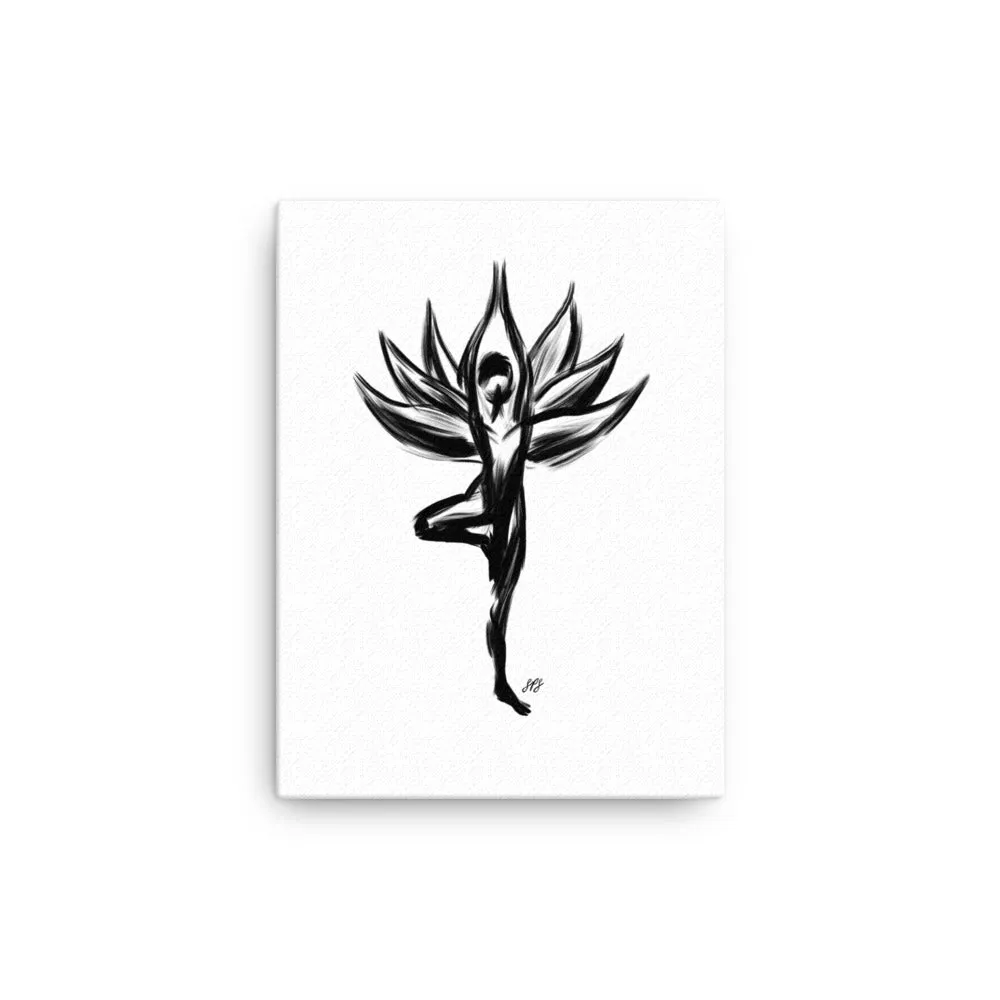 Tree Pose, Lotus Yoga Canvas