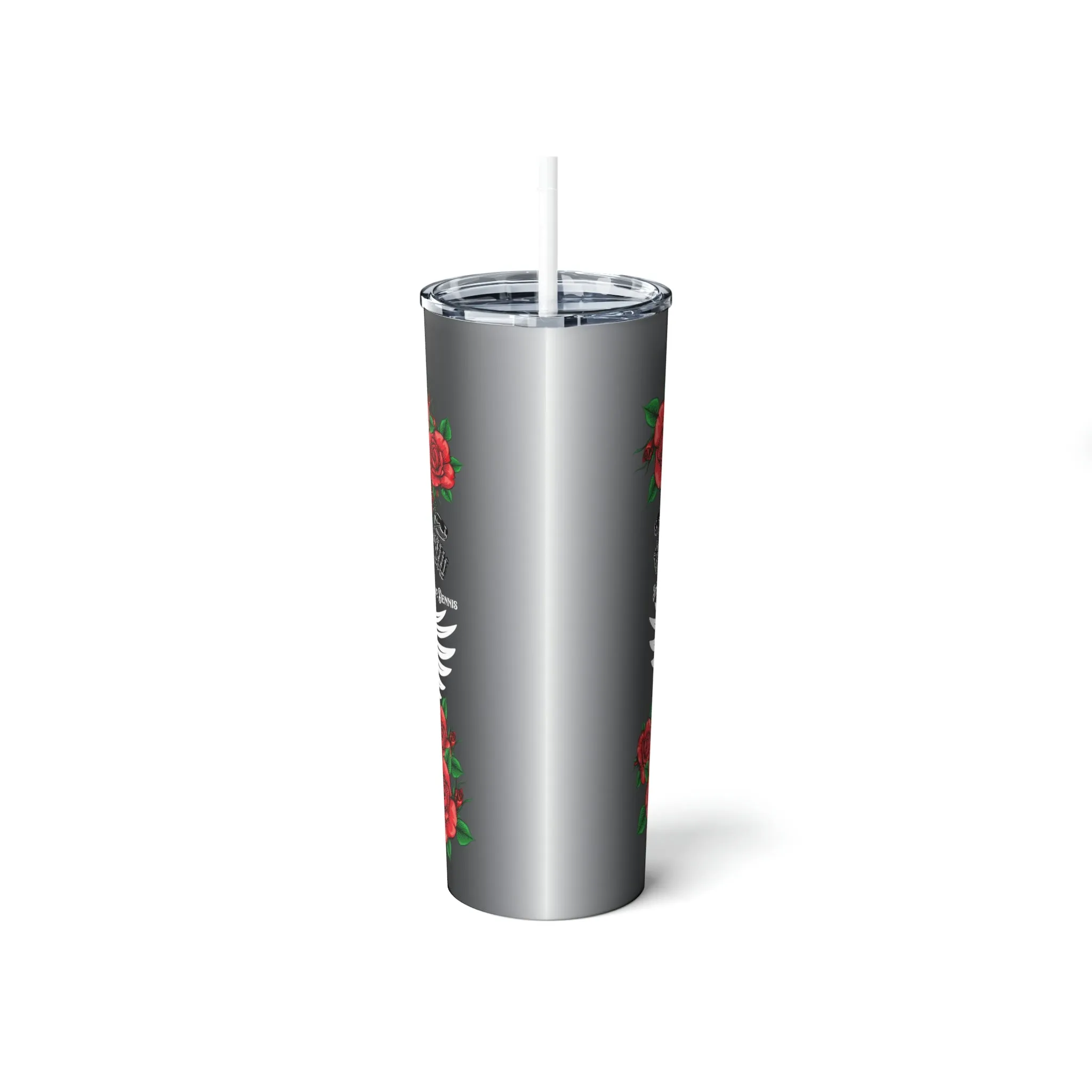 Tribute T - Skinny Steel Tumbler with Straw, 20oz
