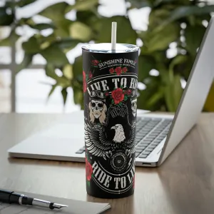 Tribute T - Skinny Steel Tumbler with Straw, 20oz
