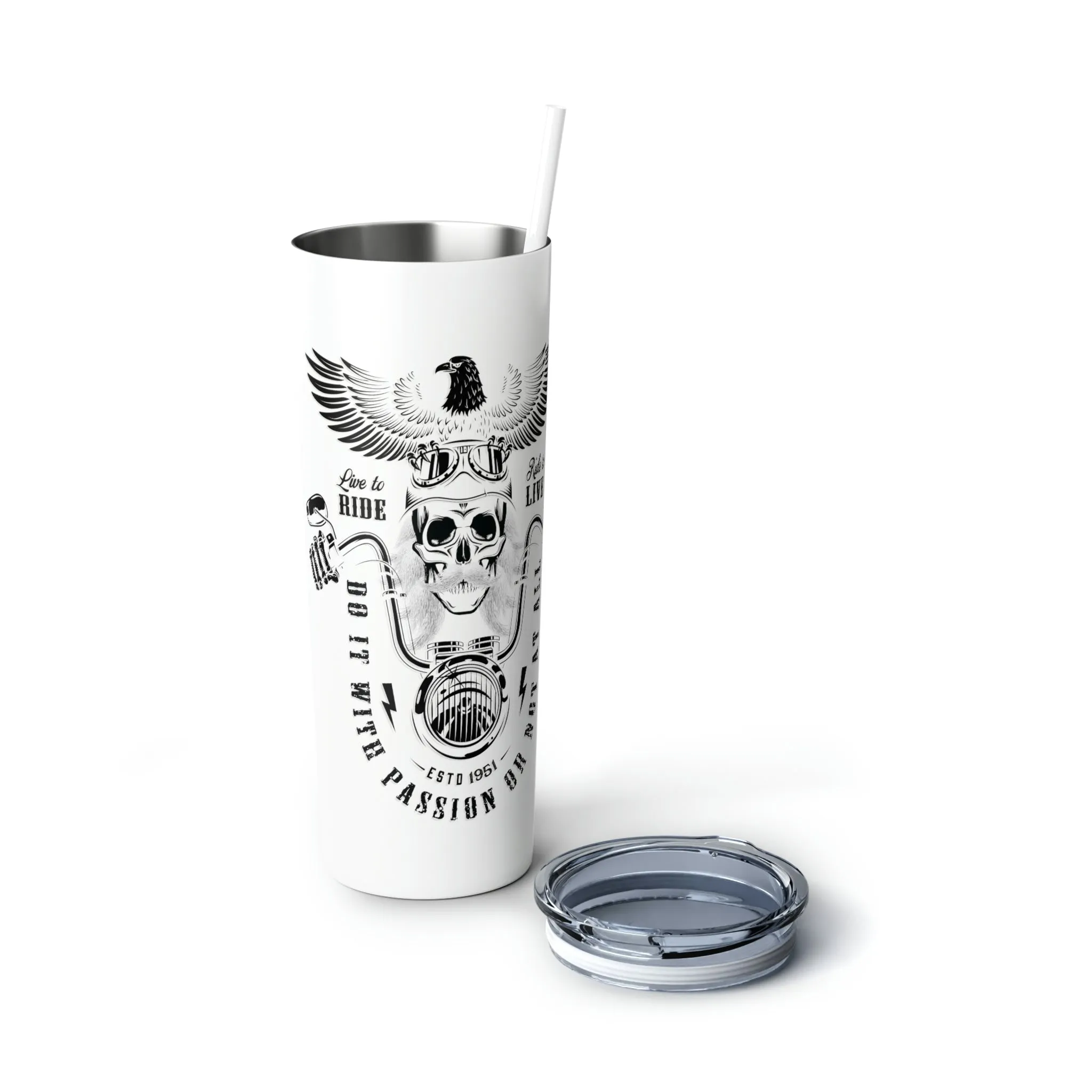 Tribute Tumbler - Skinny Steel Tumbler with Straw, 20oz - Sunshine Family