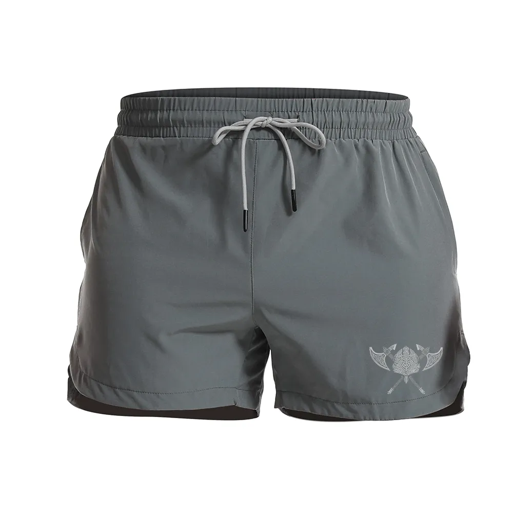 Viking Helmet Graphic Shorts