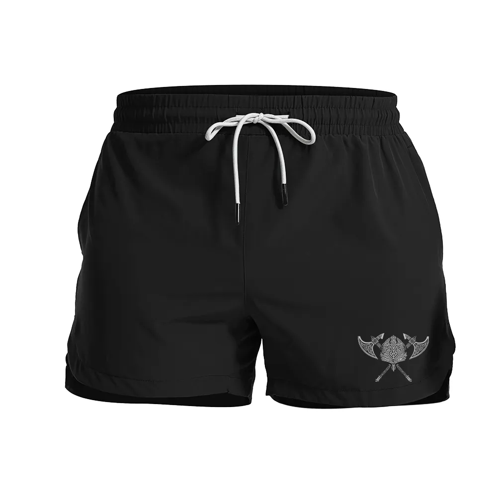 Viking Helmet Graphic Shorts