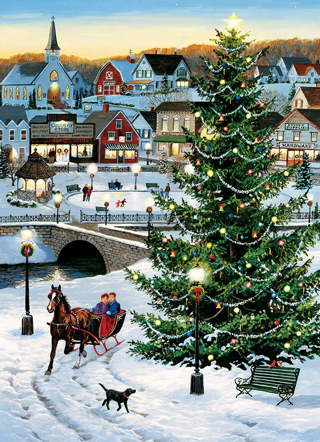 Village Tree 1000pc Compact Puzzle