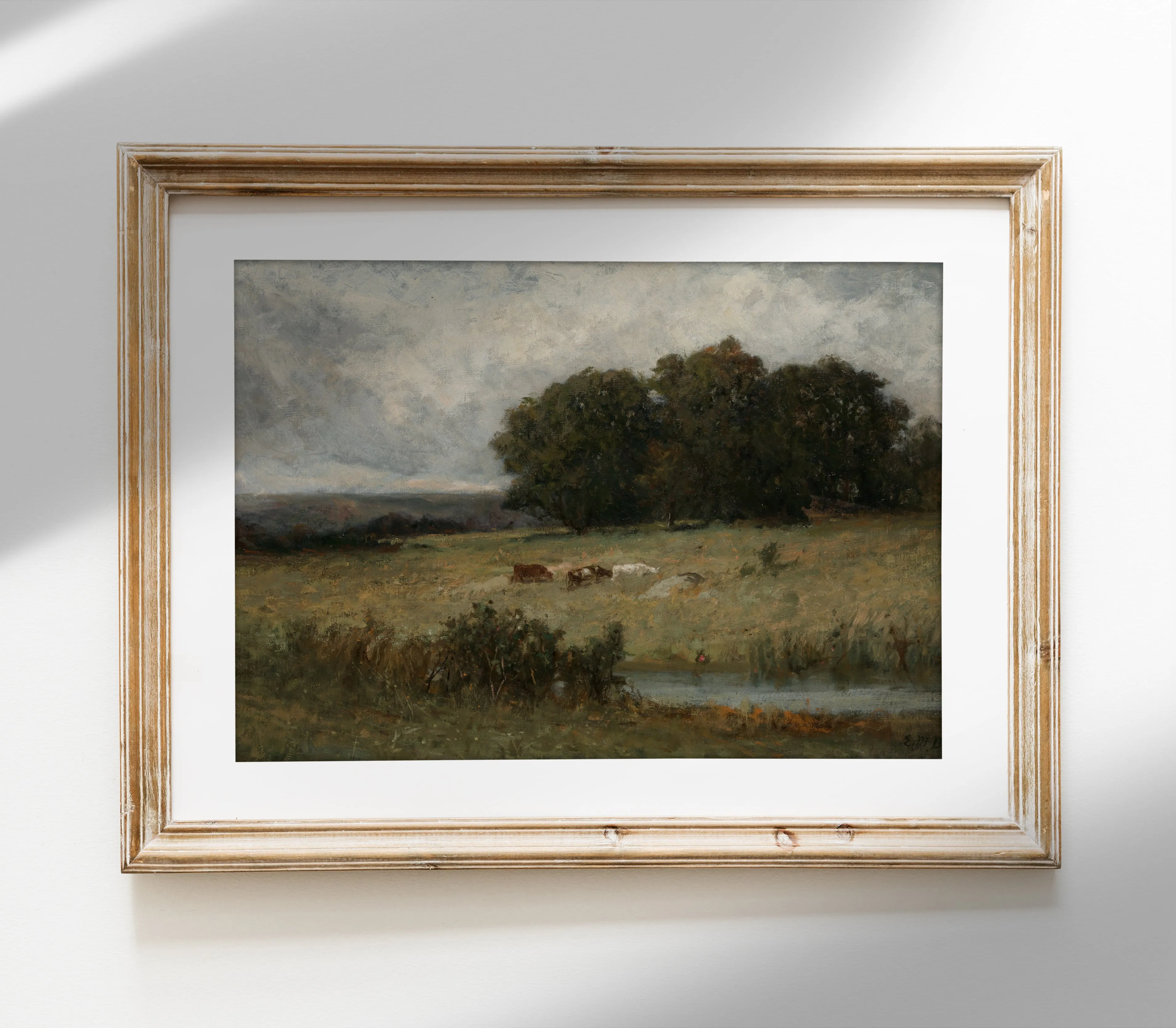Vintage Farmland Fields Landscape Art Print L0133
