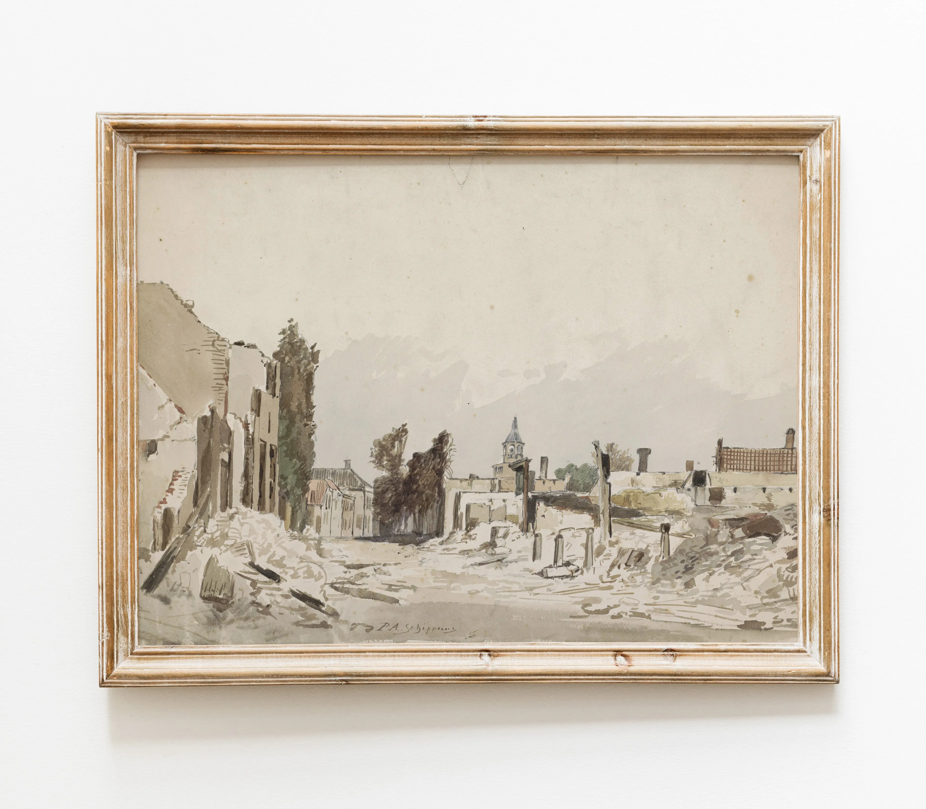 Vintage Neutral Landscape Art Print L0113