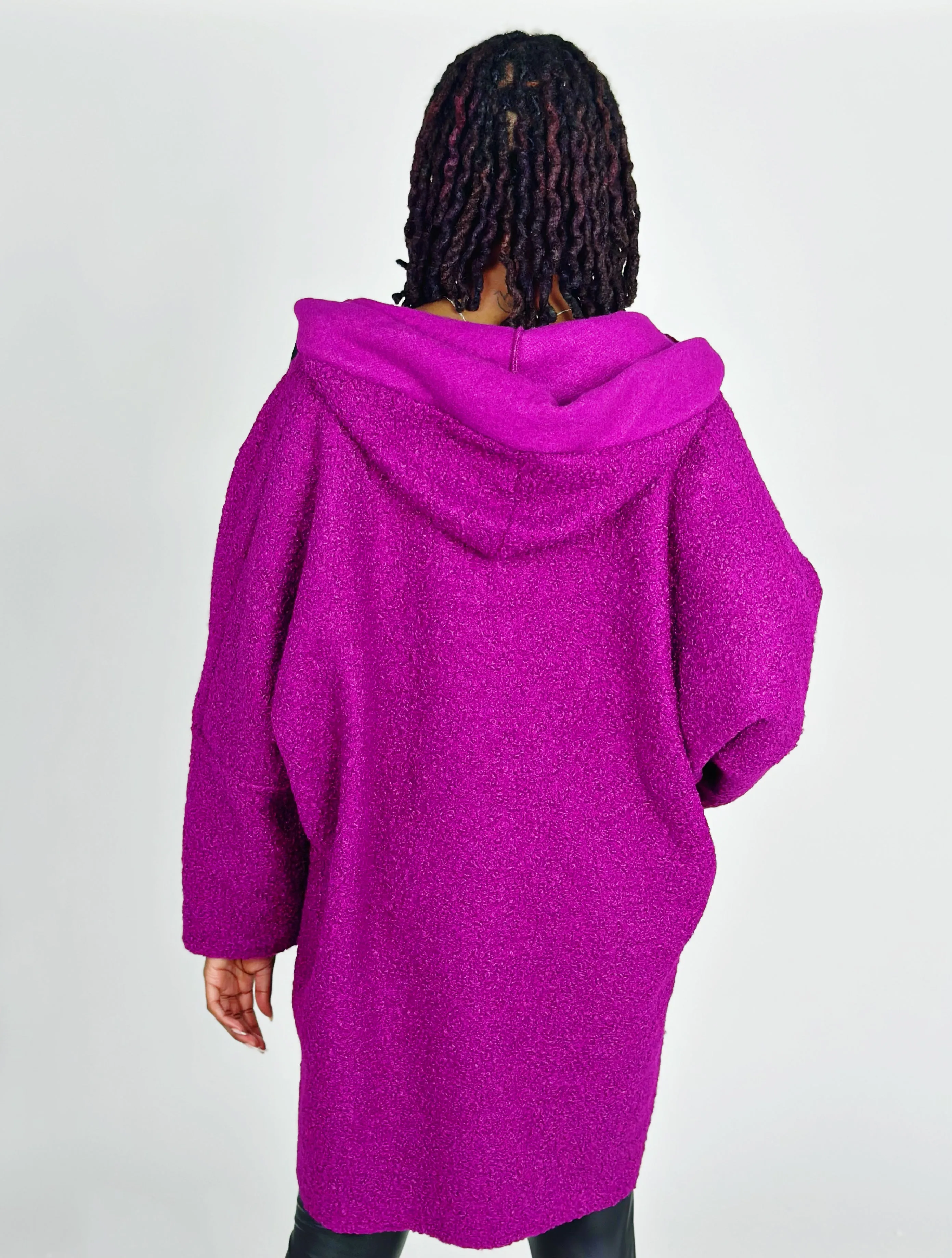 Violet Soft Hooded Coat
