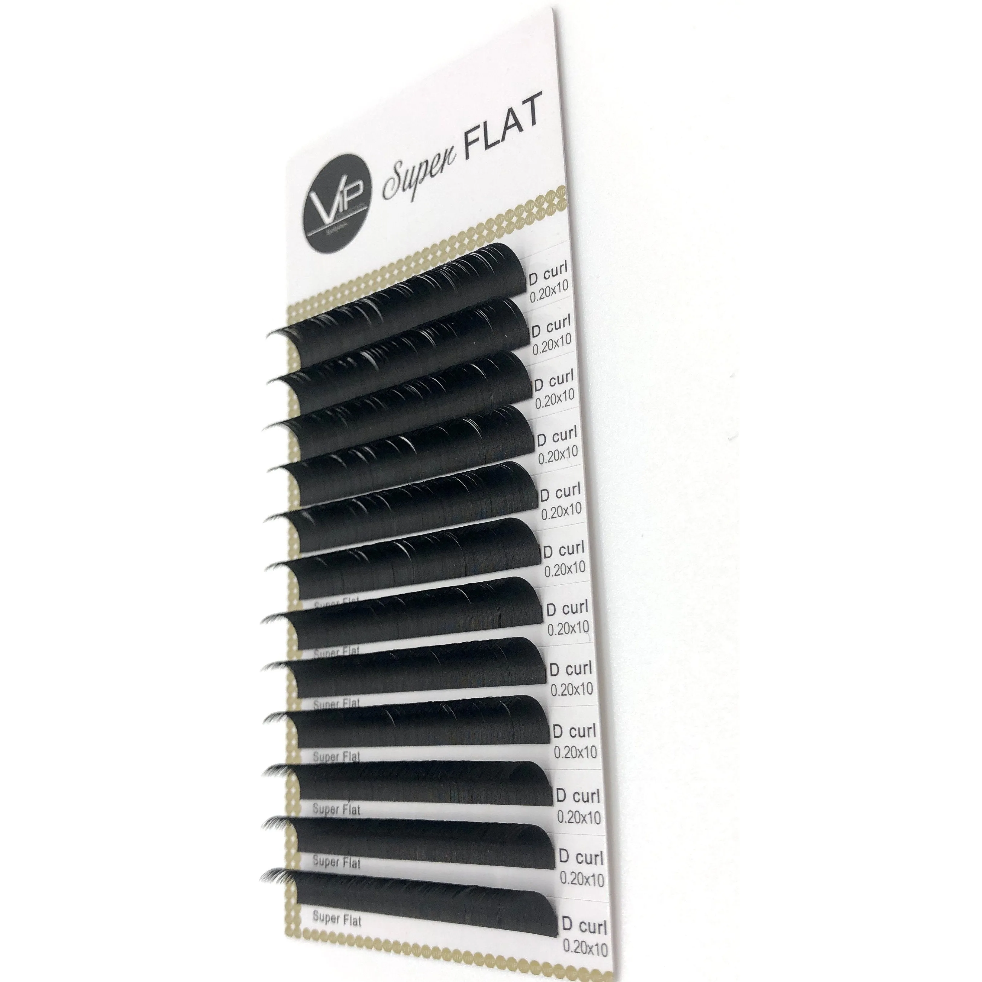 VIP Eyelashes - Super Flat Extensions - 12 lines - 0.20 D