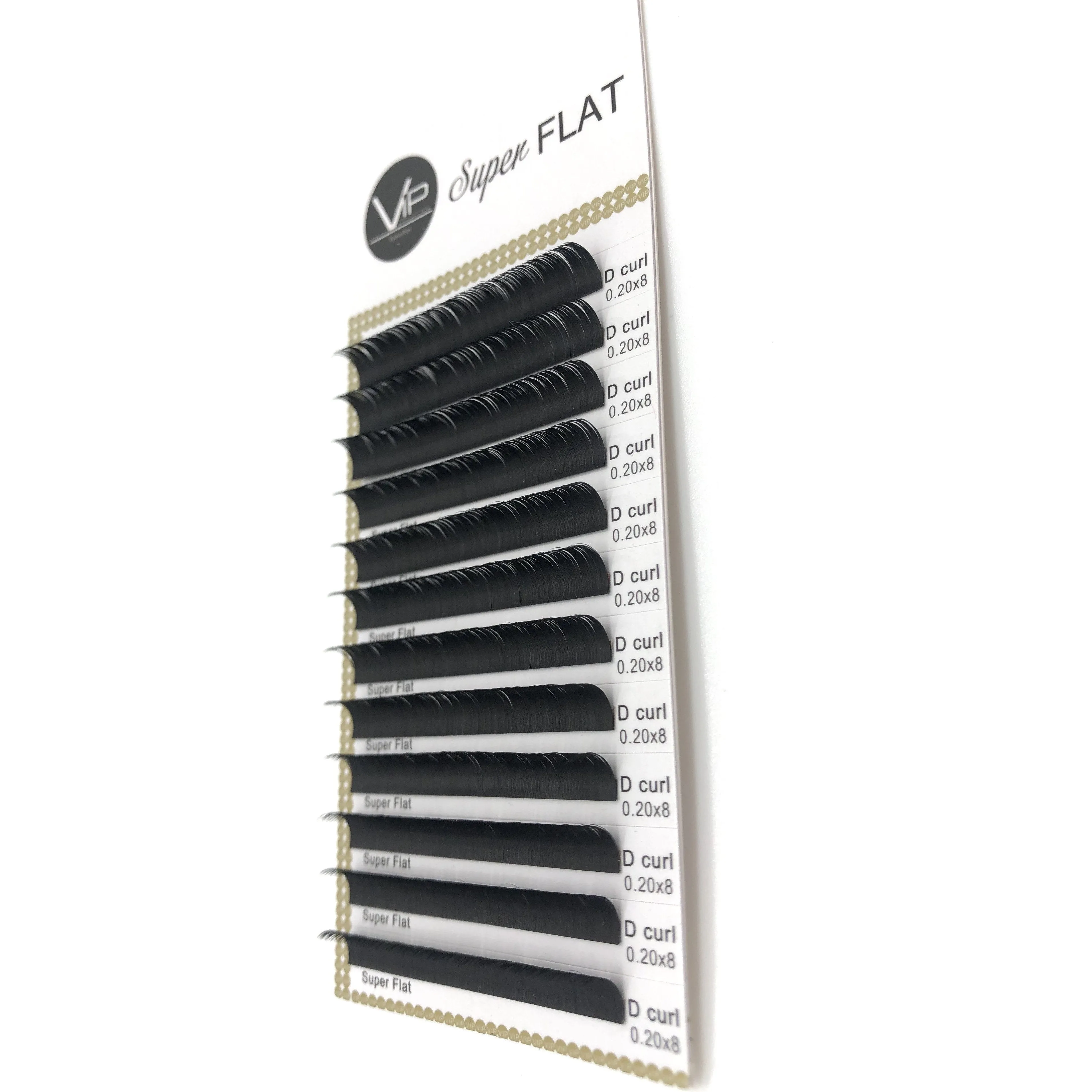 VIP Eyelashes - Super Flat Extensions - 12 lines - 0.20 D