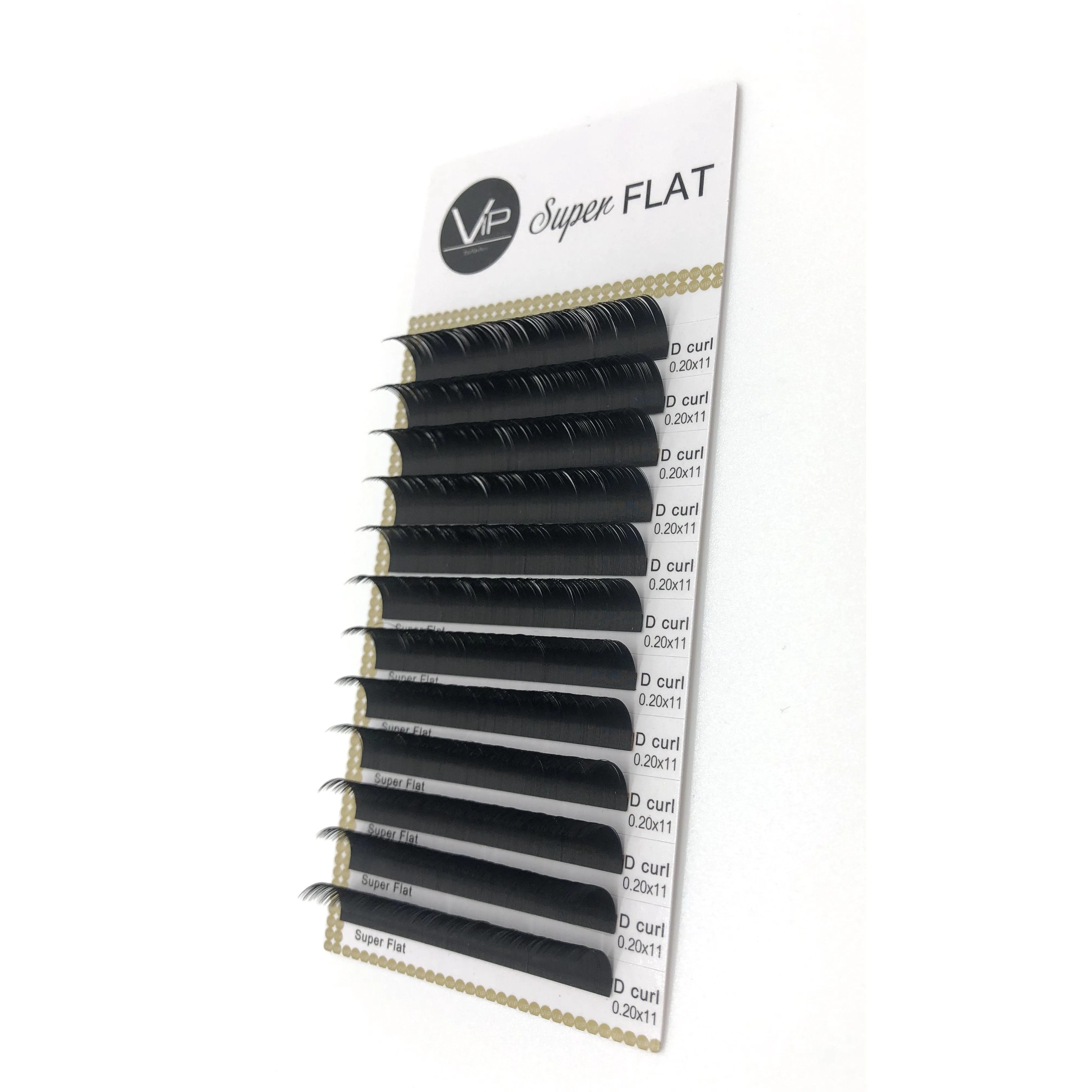 VIP Eyelashes - Super Flat Extensions - 12 lines - 0.20 D