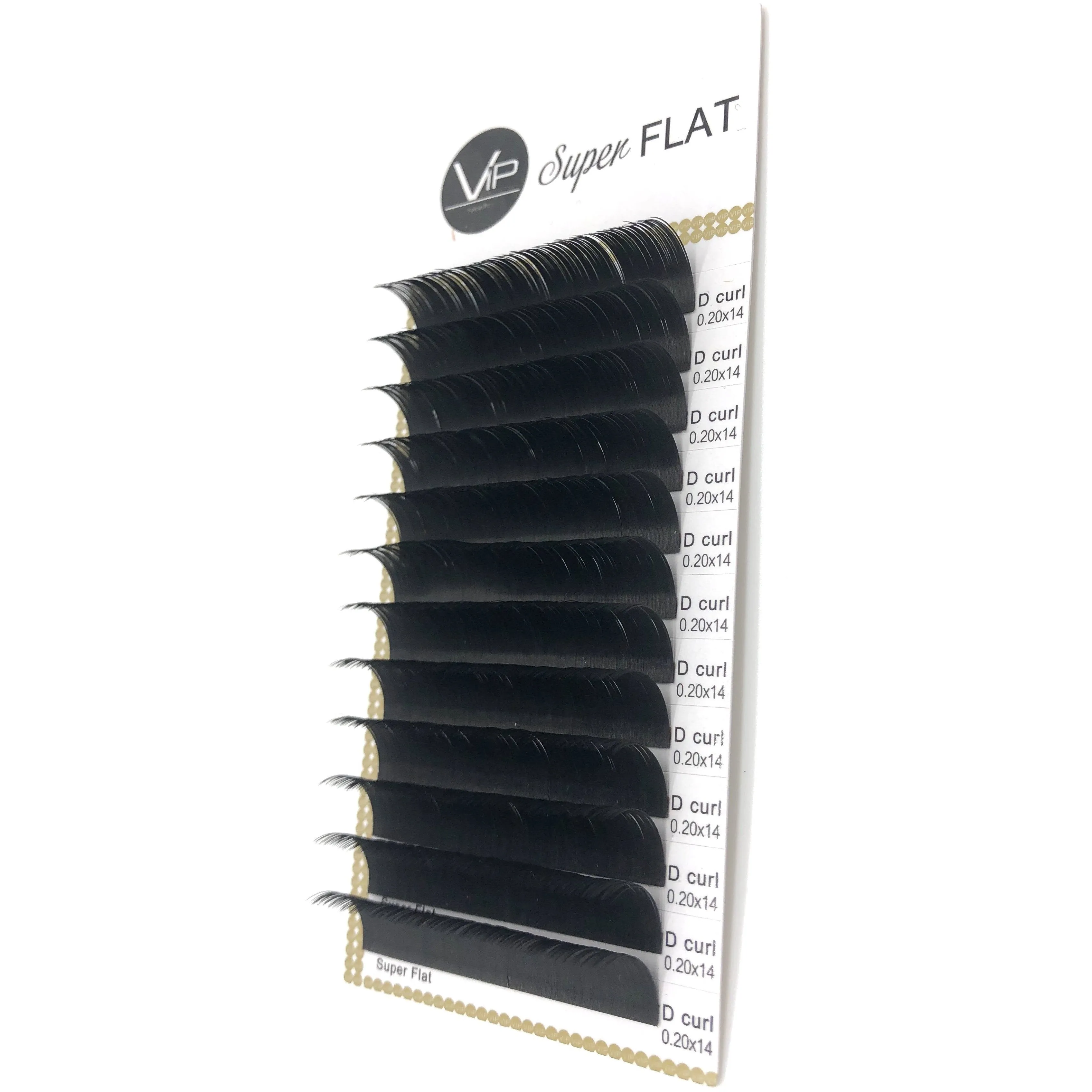 VIP Eyelashes - Super Flat Extensions - 12 lines - 0.20 D