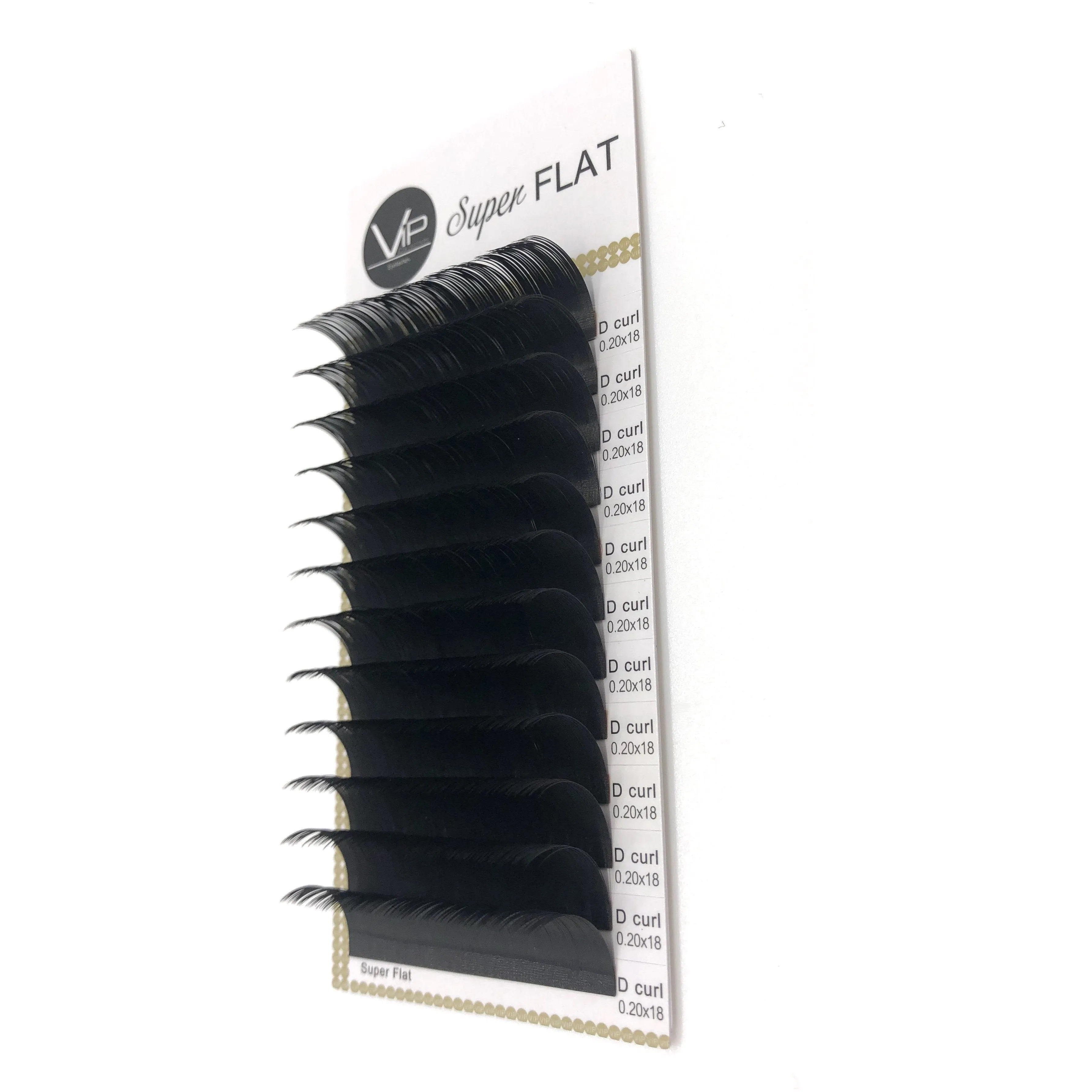 VIP Eyelashes - Super Flat Extensions - 12 lines - 0.20 D