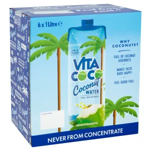 Vita Coco Coconut Water 6 x 1Ltr