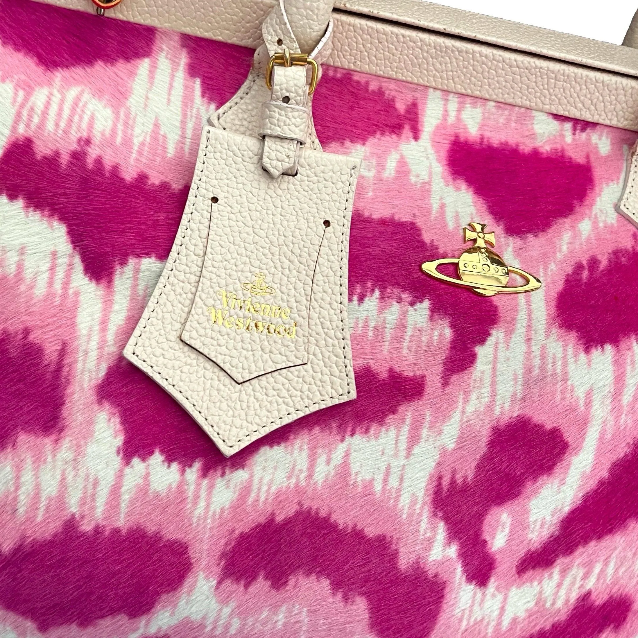 Vivienne Westwood Hot Pink Calf Hair Weekender