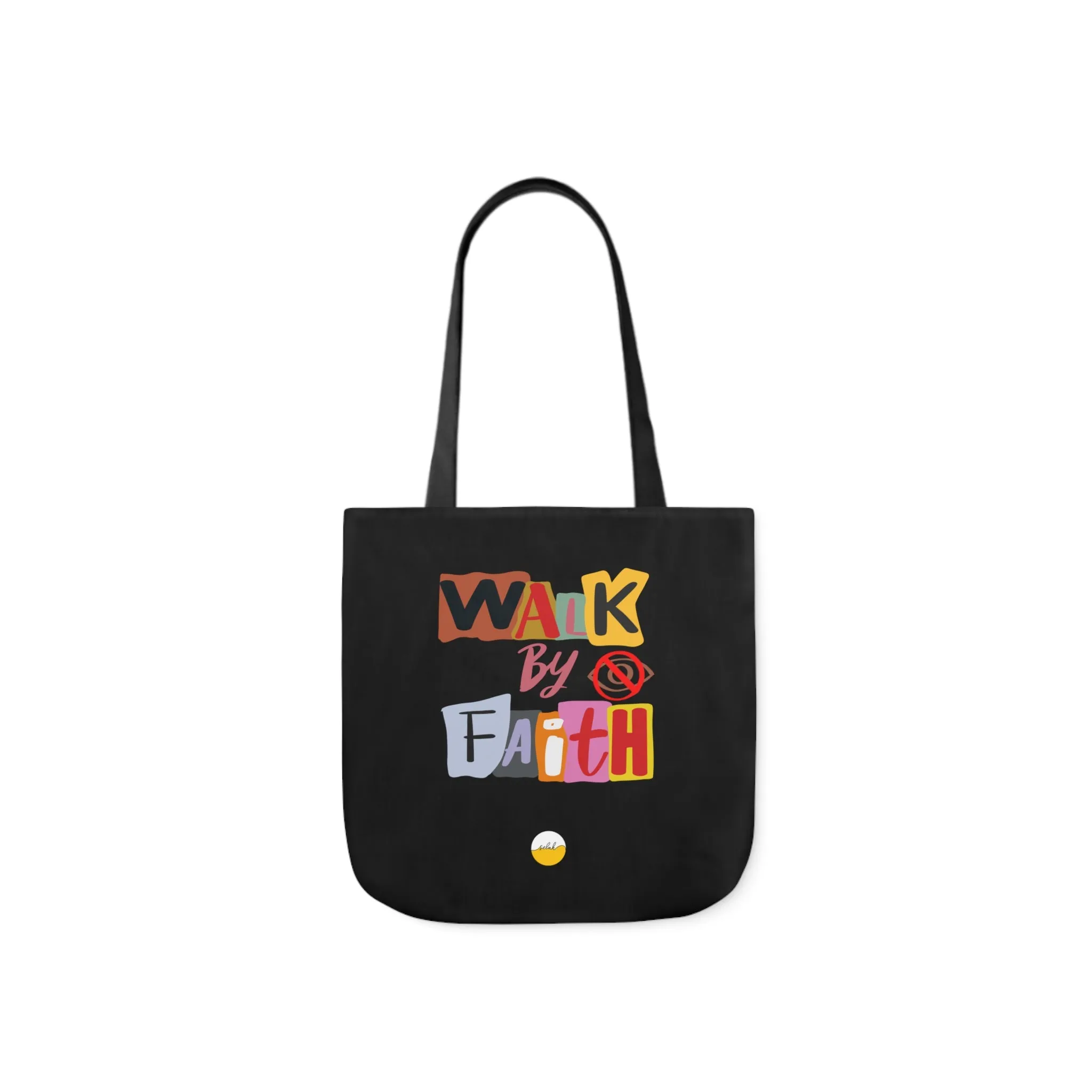 Walk by Faith Not by Sight Retro Canvas Tote Bag