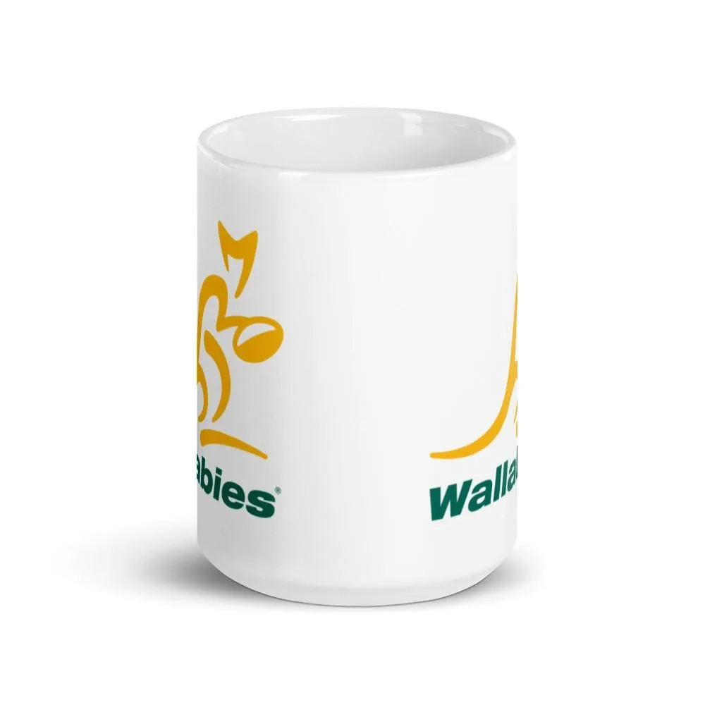 Wallabies White Glossy Mug