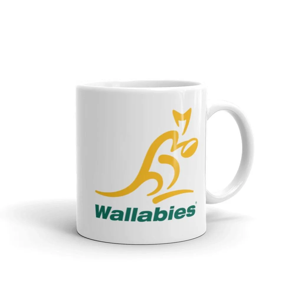 Wallabies White Glossy Mug