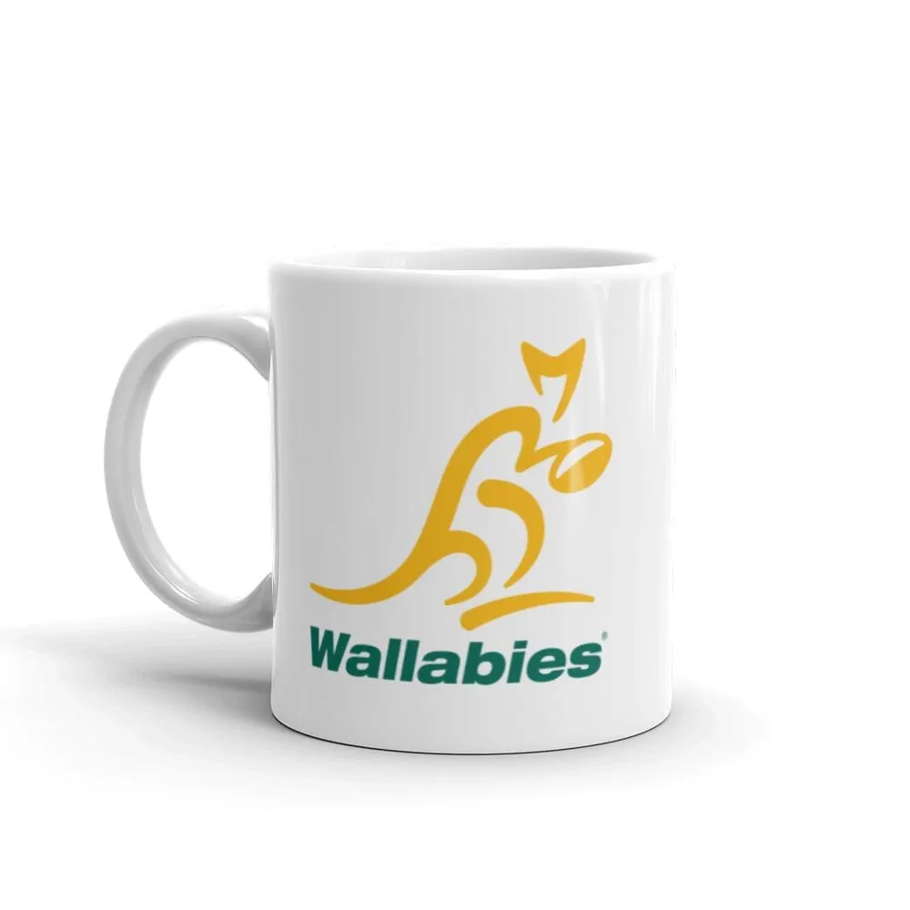 Wallabies White Glossy Mug