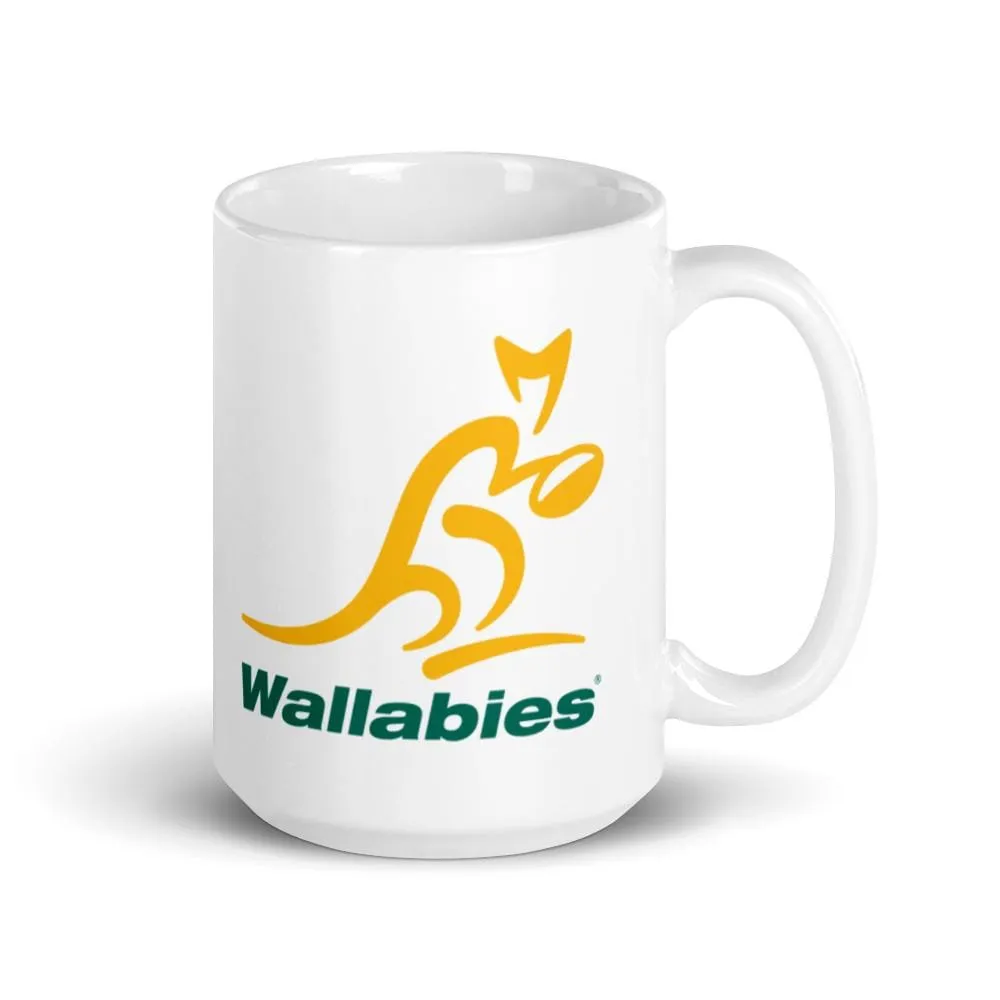 Wallabies White Glossy Mug