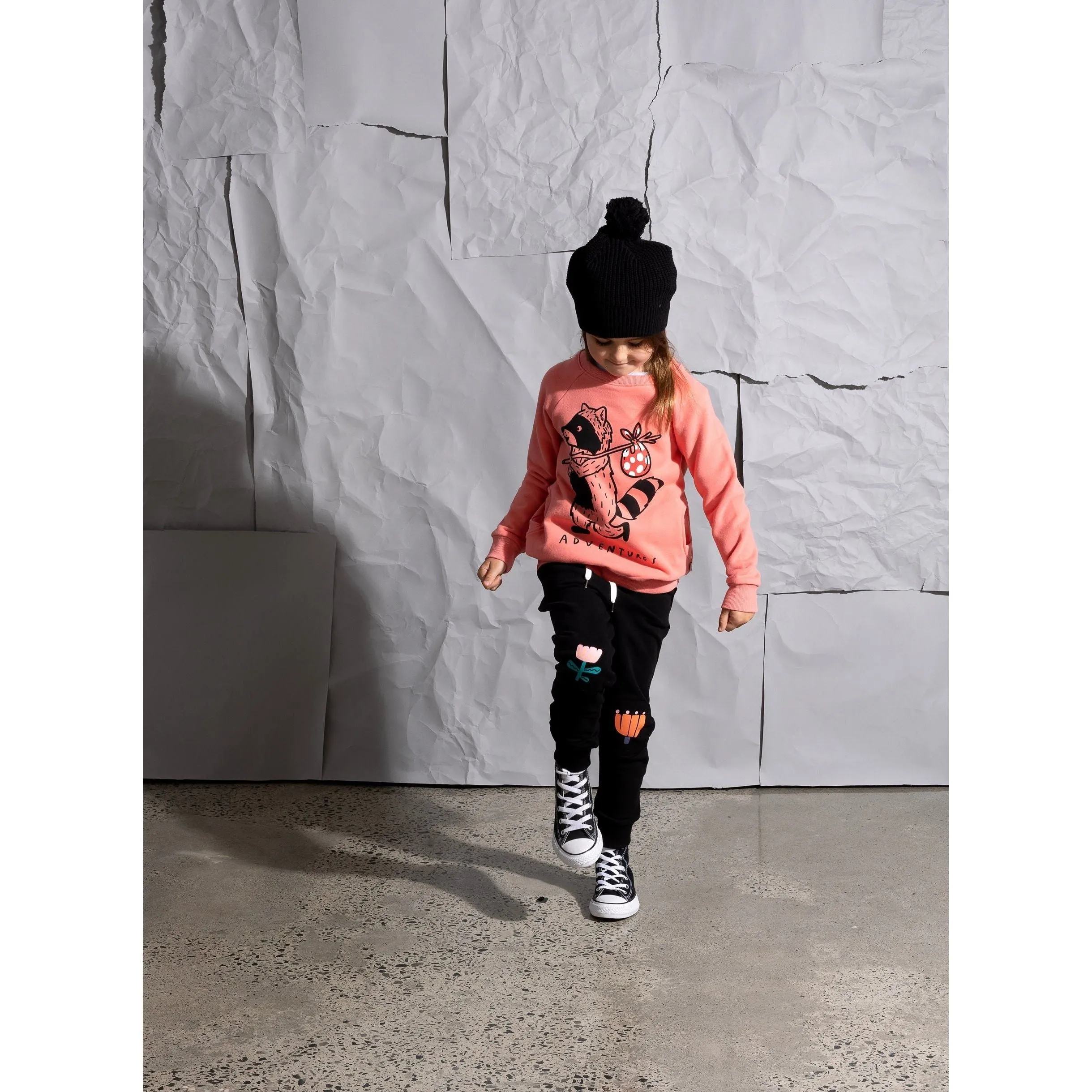 Wandering Raccoon Furry Crew - Muted Coral