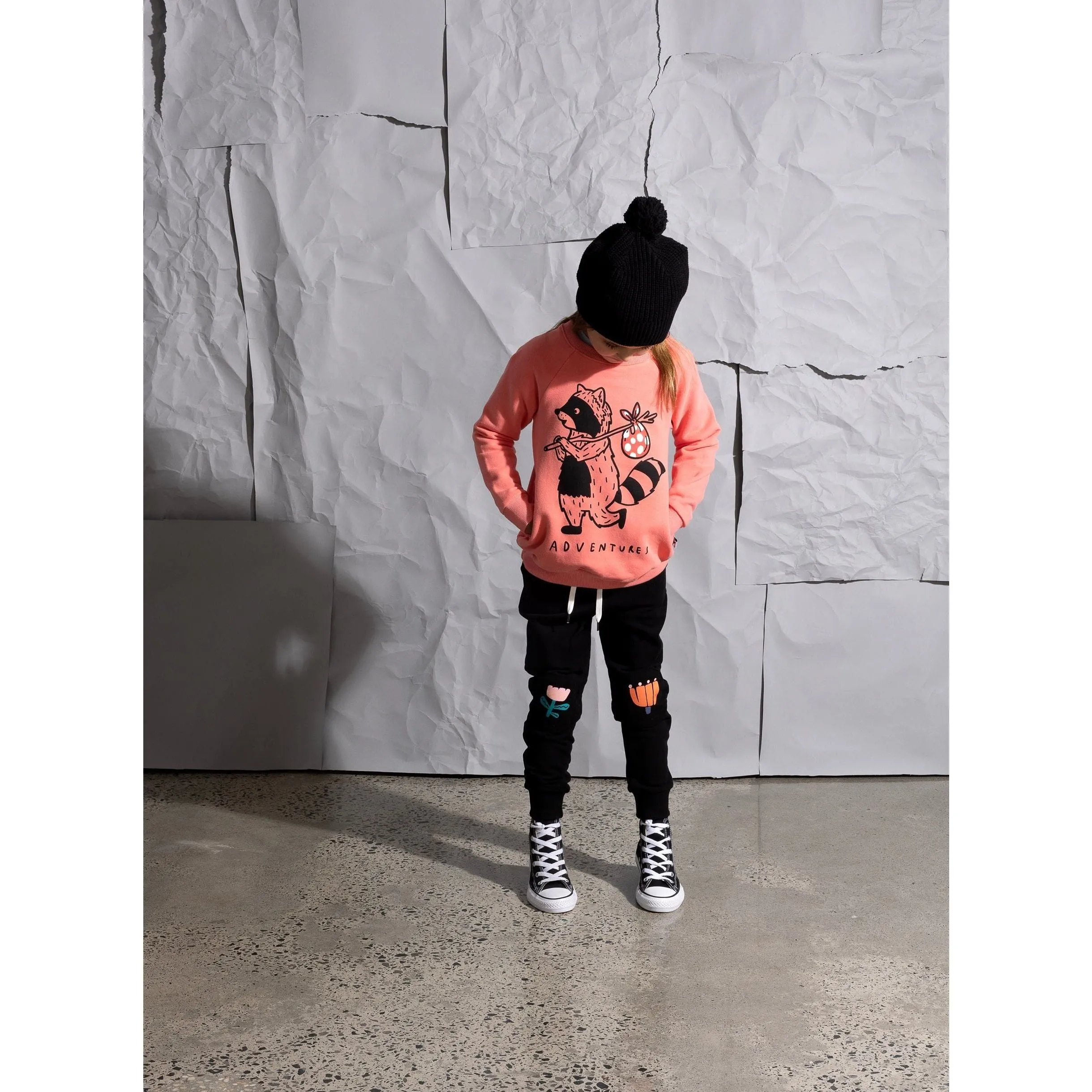 Wandering Raccoon Furry Crew - Muted Coral