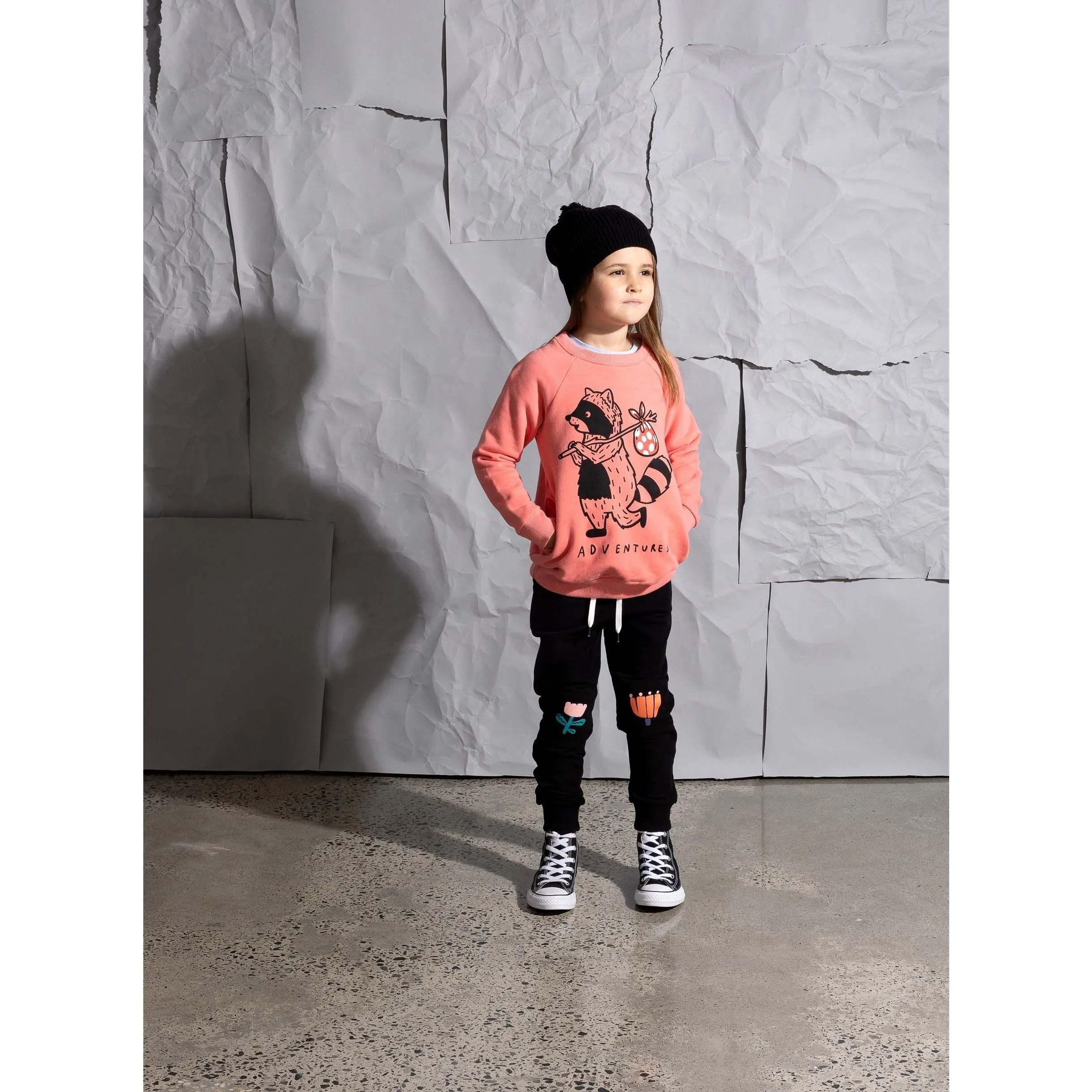 Wandering Raccoon Furry Crew - Muted Coral