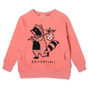 Wandering Raccoon Furry Crew - Muted Coral