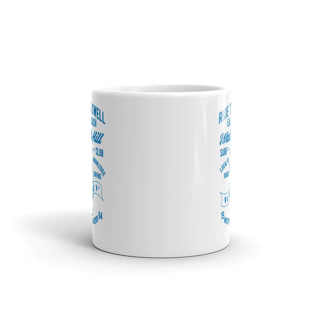 Watchill'n 'Ride the Swell' Ceramic Mug - Cyan