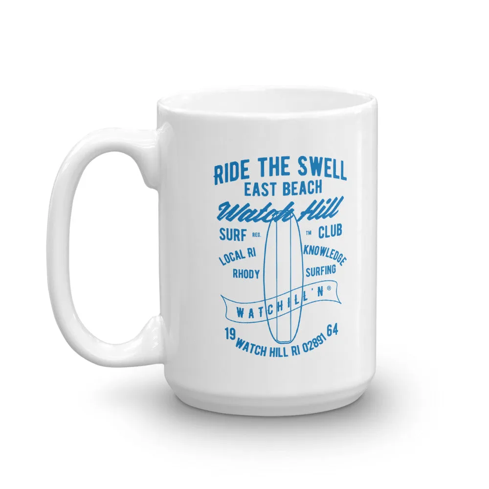 Watchill'n 'Ride the Swell' Ceramic Mug - Cyan