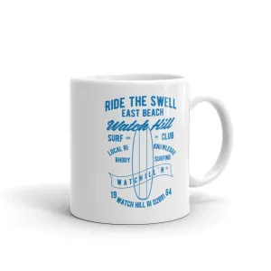 Watchill'n 'Ride the Swell' Ceramic Mug - Cyan