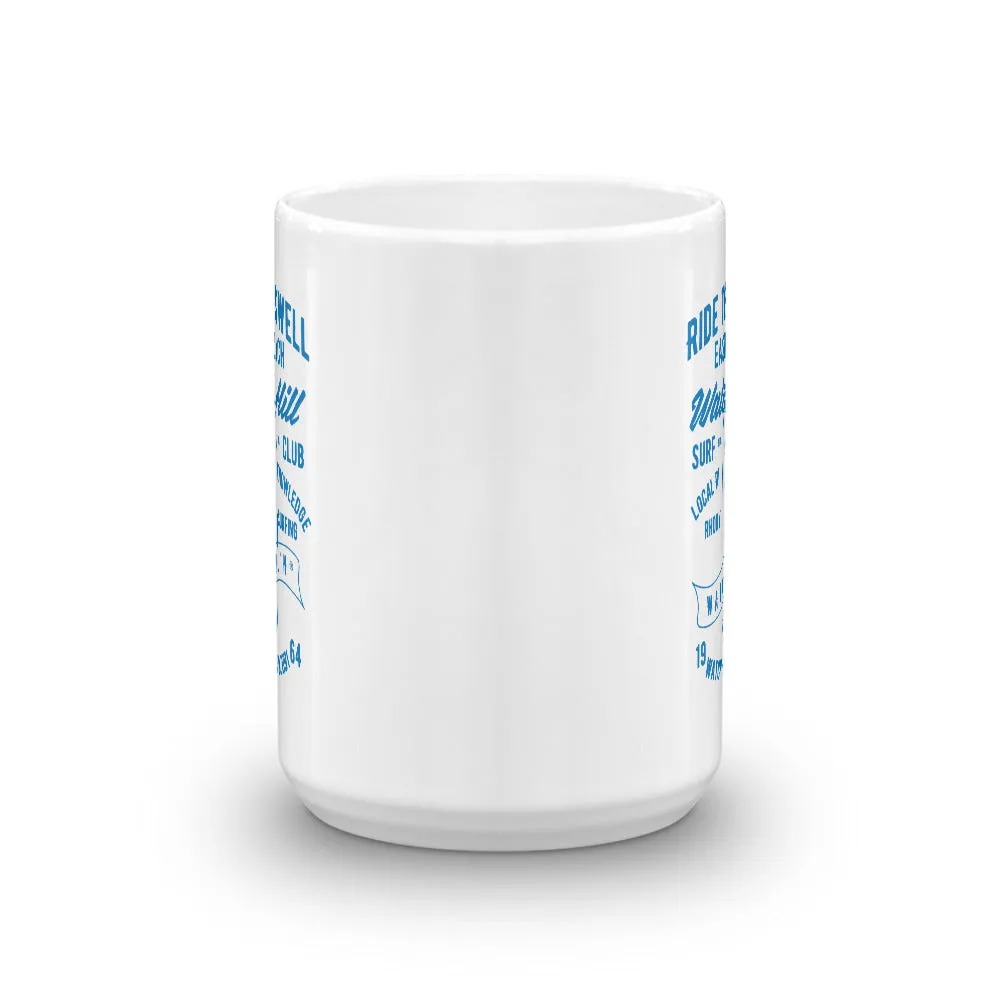 Watchill'n 'Ride the Swell' Ceramic Mug - Cyan