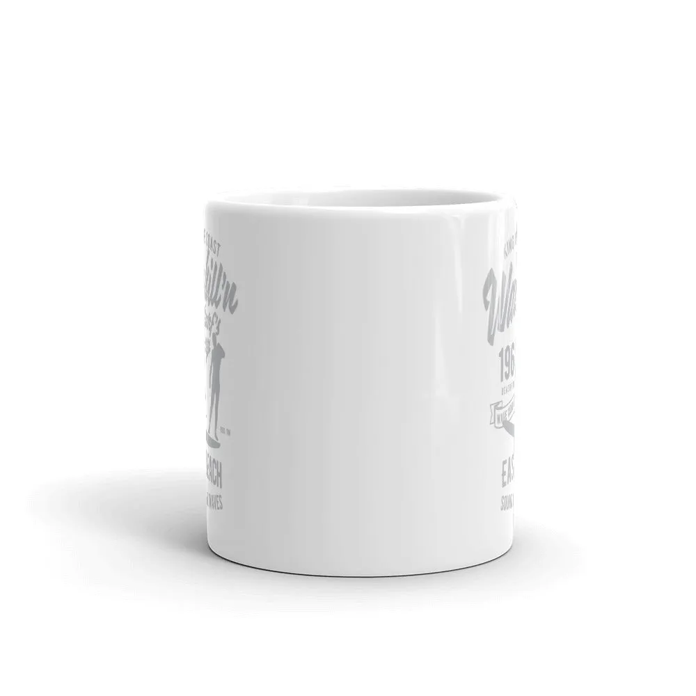 Watchill'n 'Surfs Up' Ceramic Mug - (Grey)