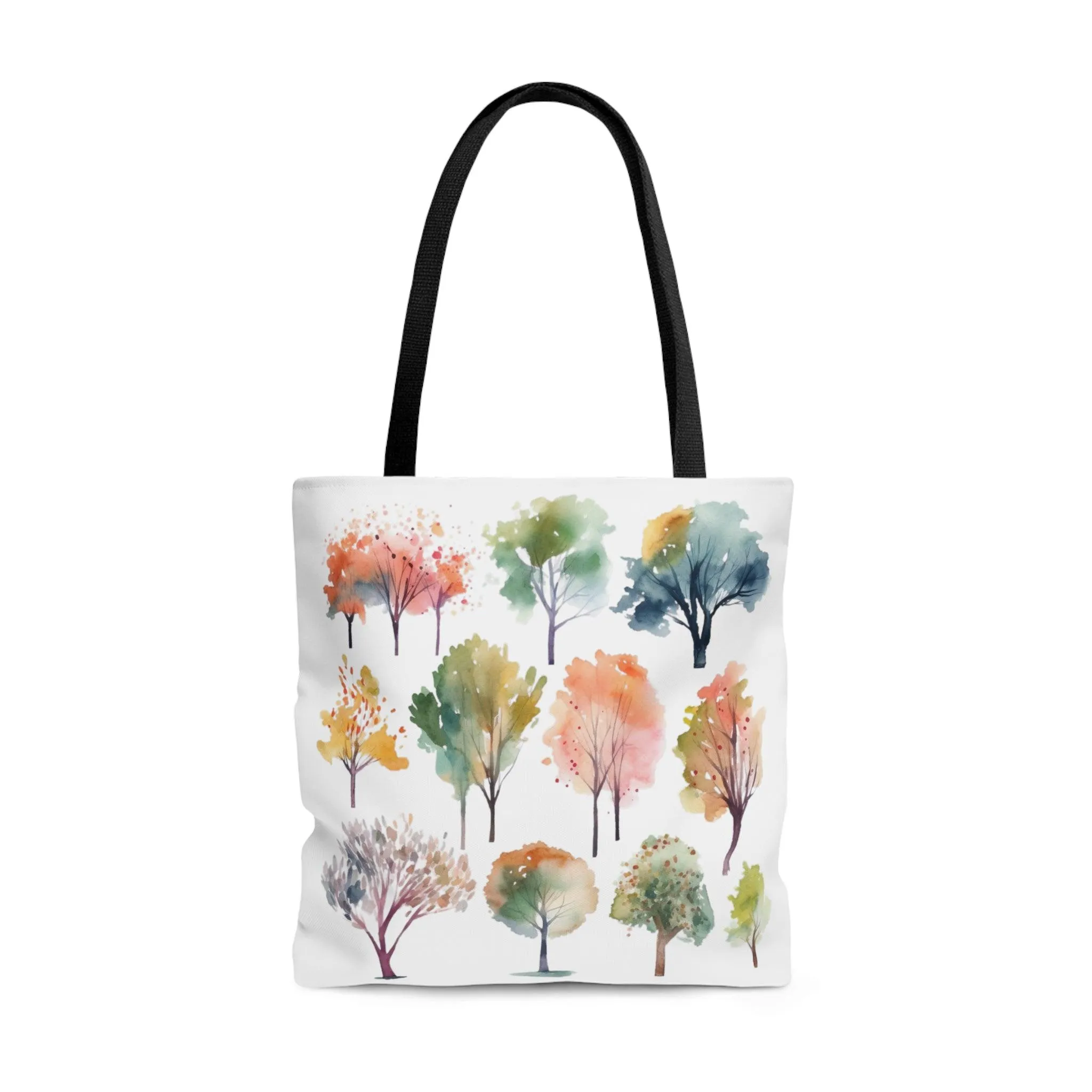 Watercolor Fall Trees Tote Bag
