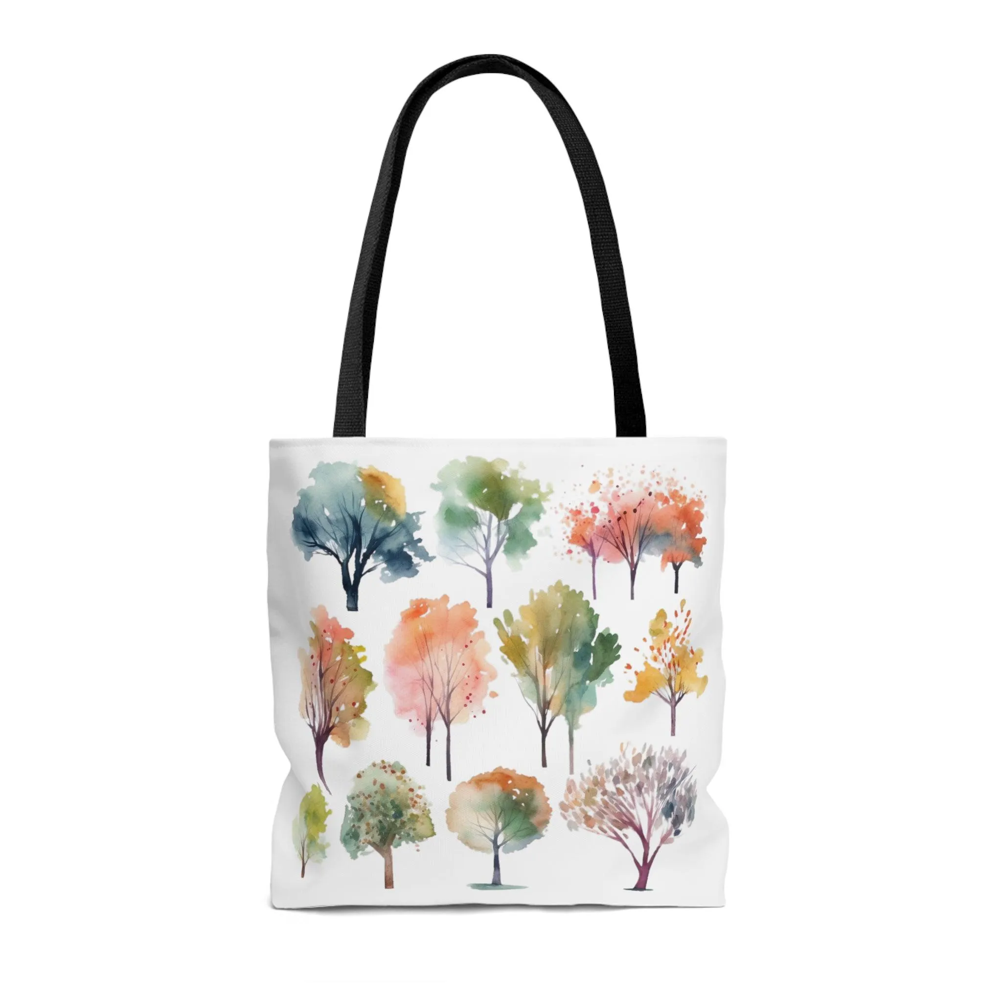 Watercolor Fall Trees Tote Bag