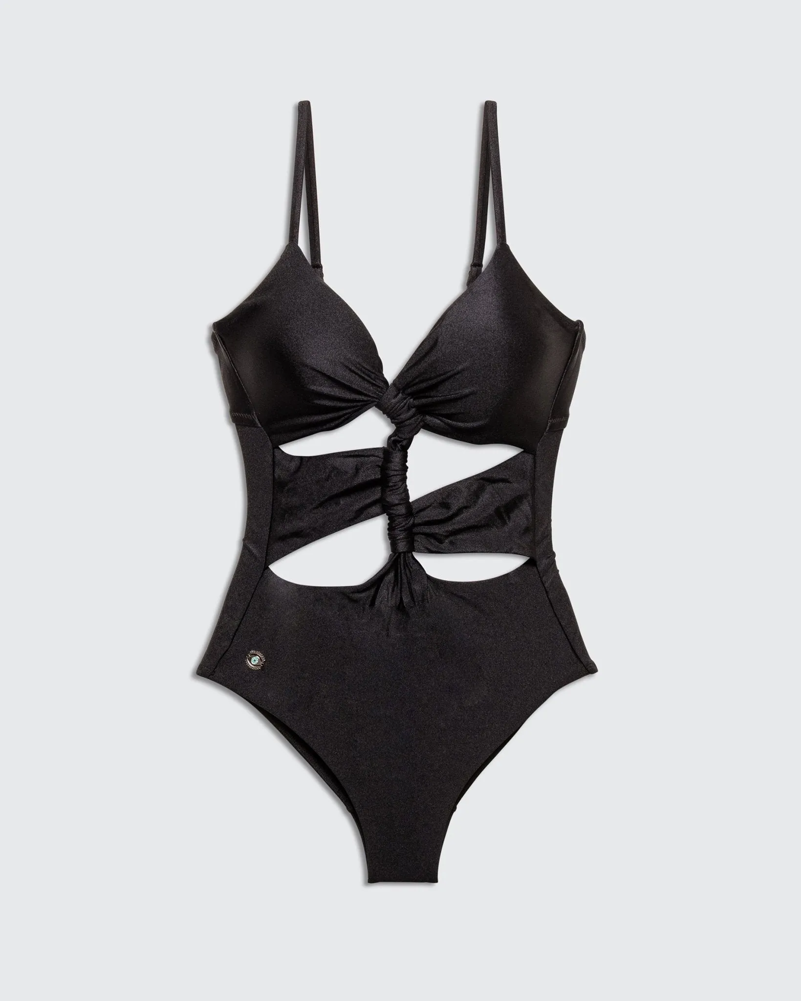 Wave One Piece Shiny Black