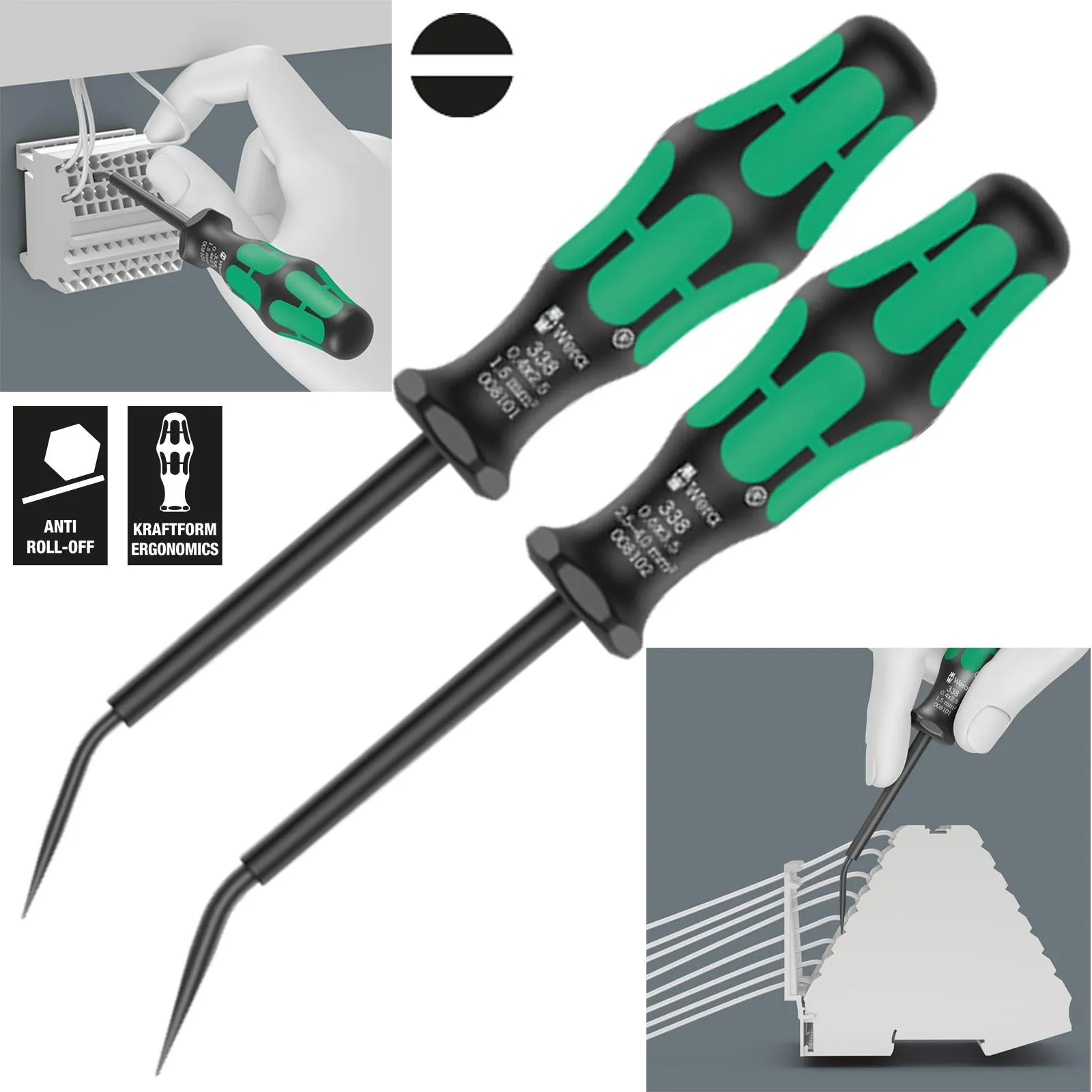 Wera Actuation Tools for Terminal Blocks Spring Cages 2 Piece 338/2