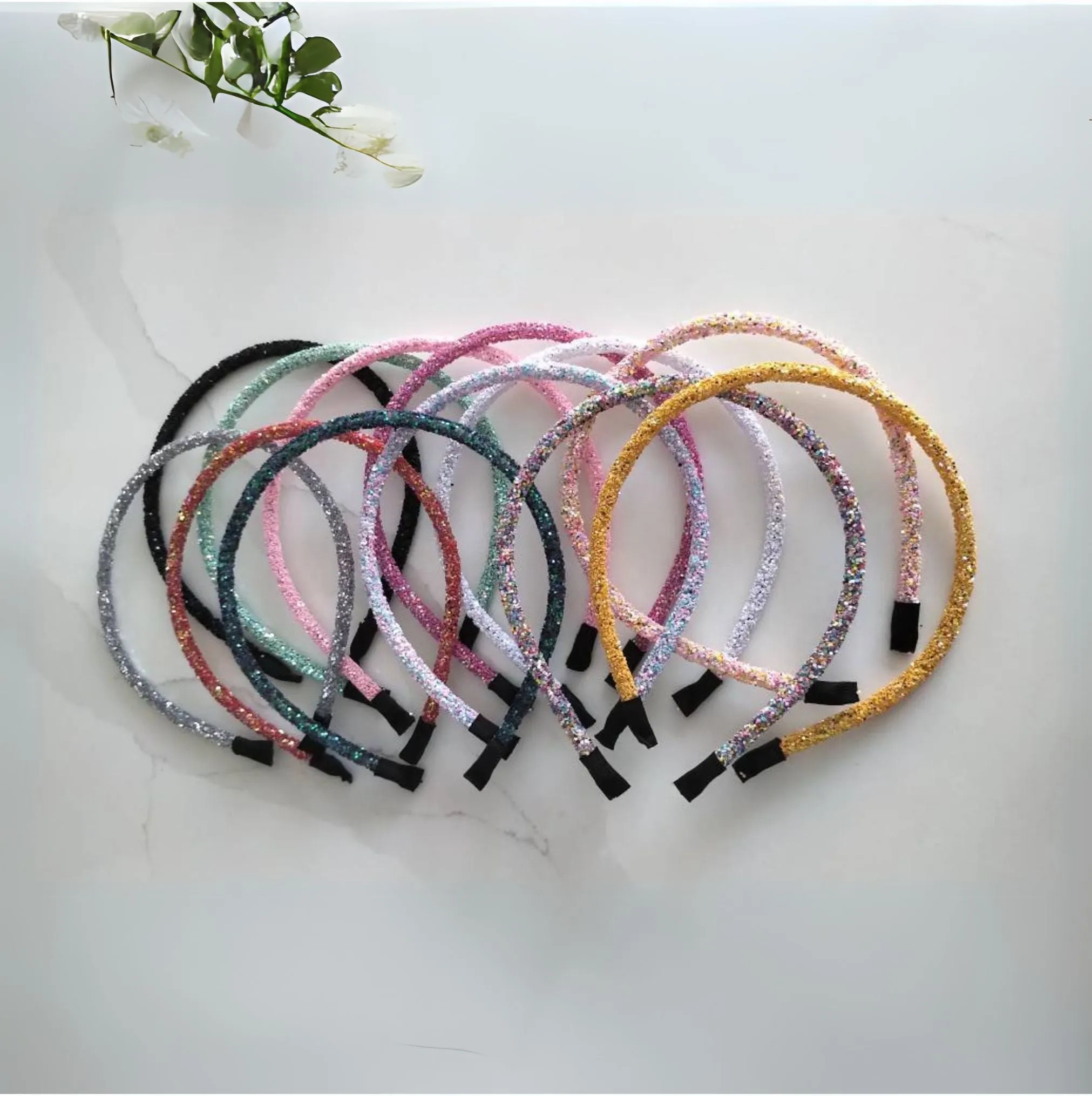 White & Blue Specks | Glitter Headband