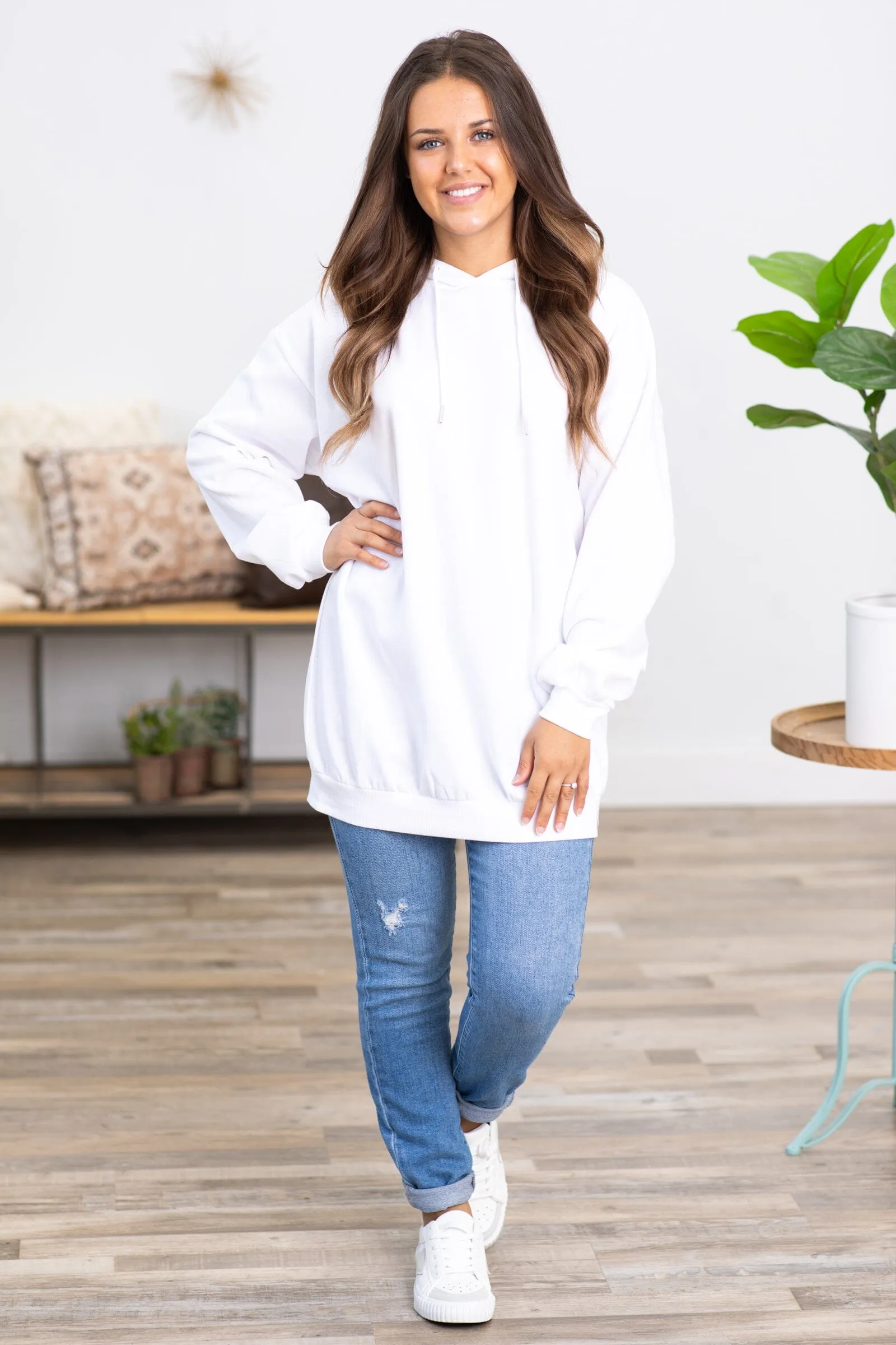 White Basic Hoodie