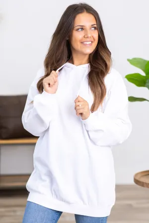 White Basic Hoodie